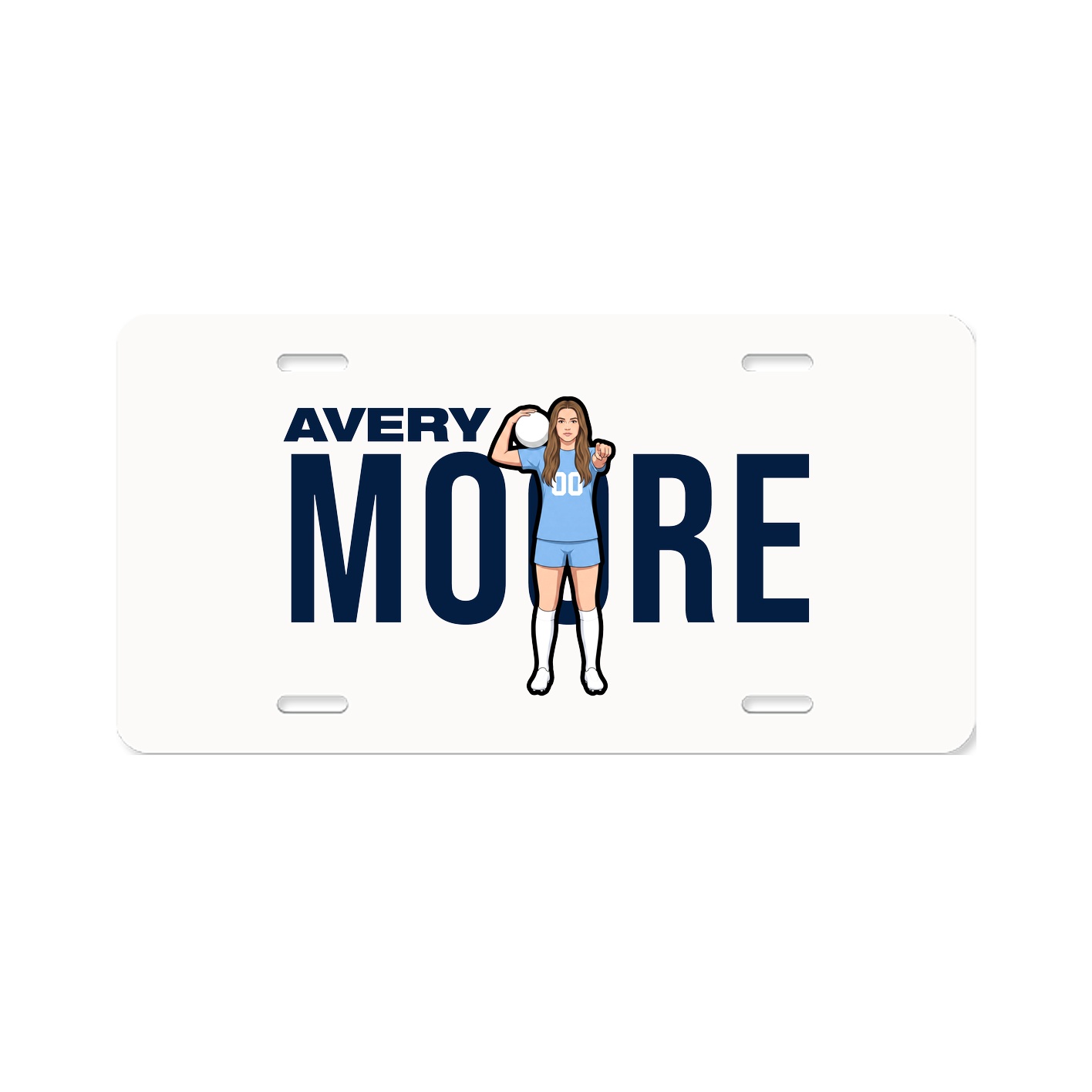 License Plate — Player Name in Classic