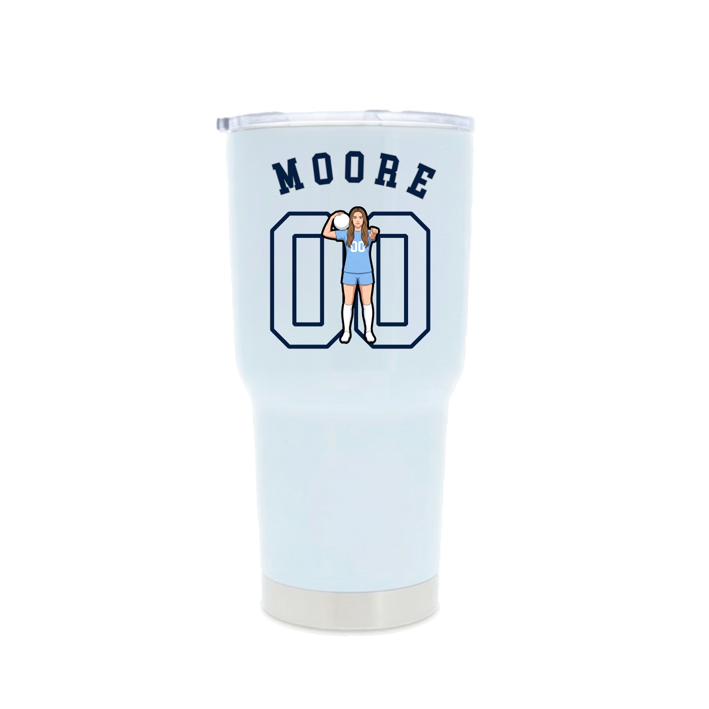 30oz Stainless Steel Tumbler — Shirsey Arch in White