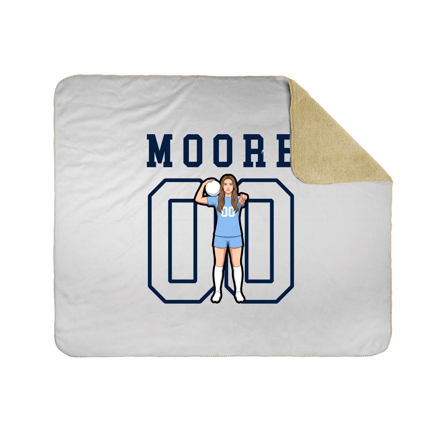 Throw Blanket — Shirsey in White