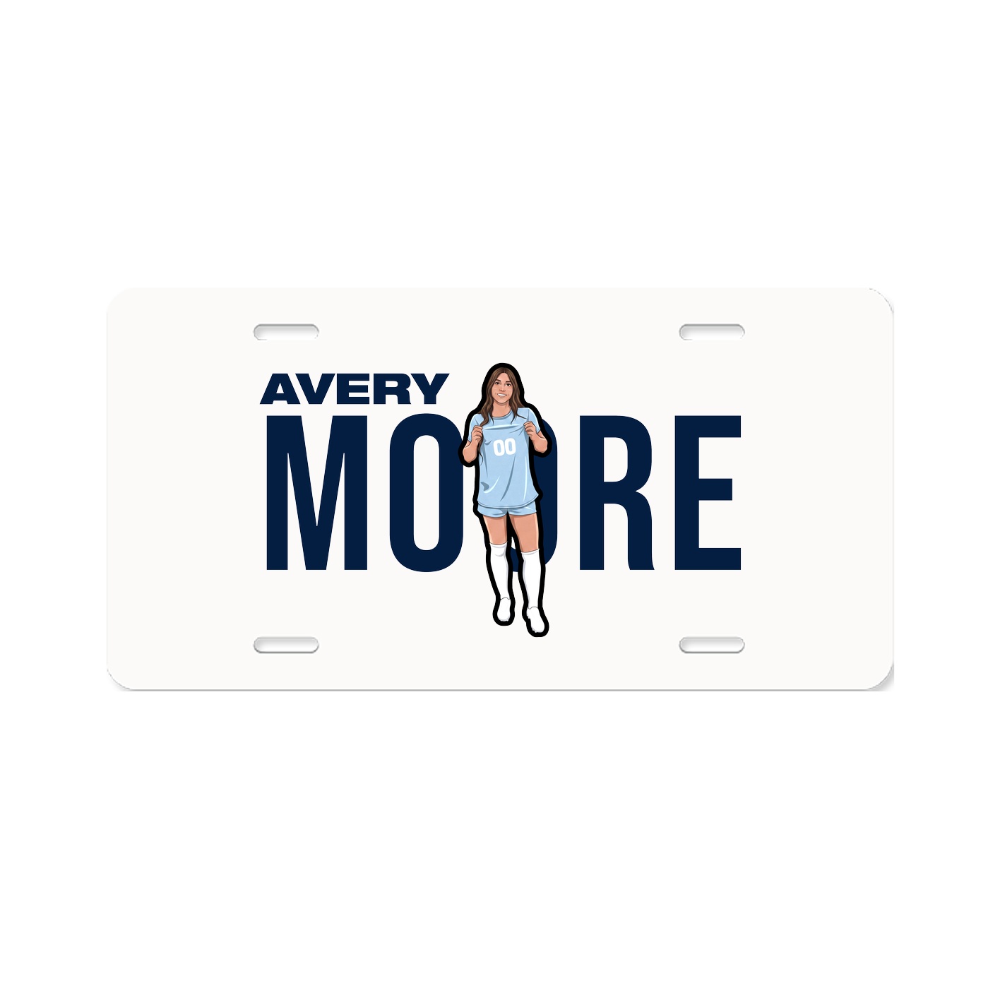 License Plate — Player Name in Classic