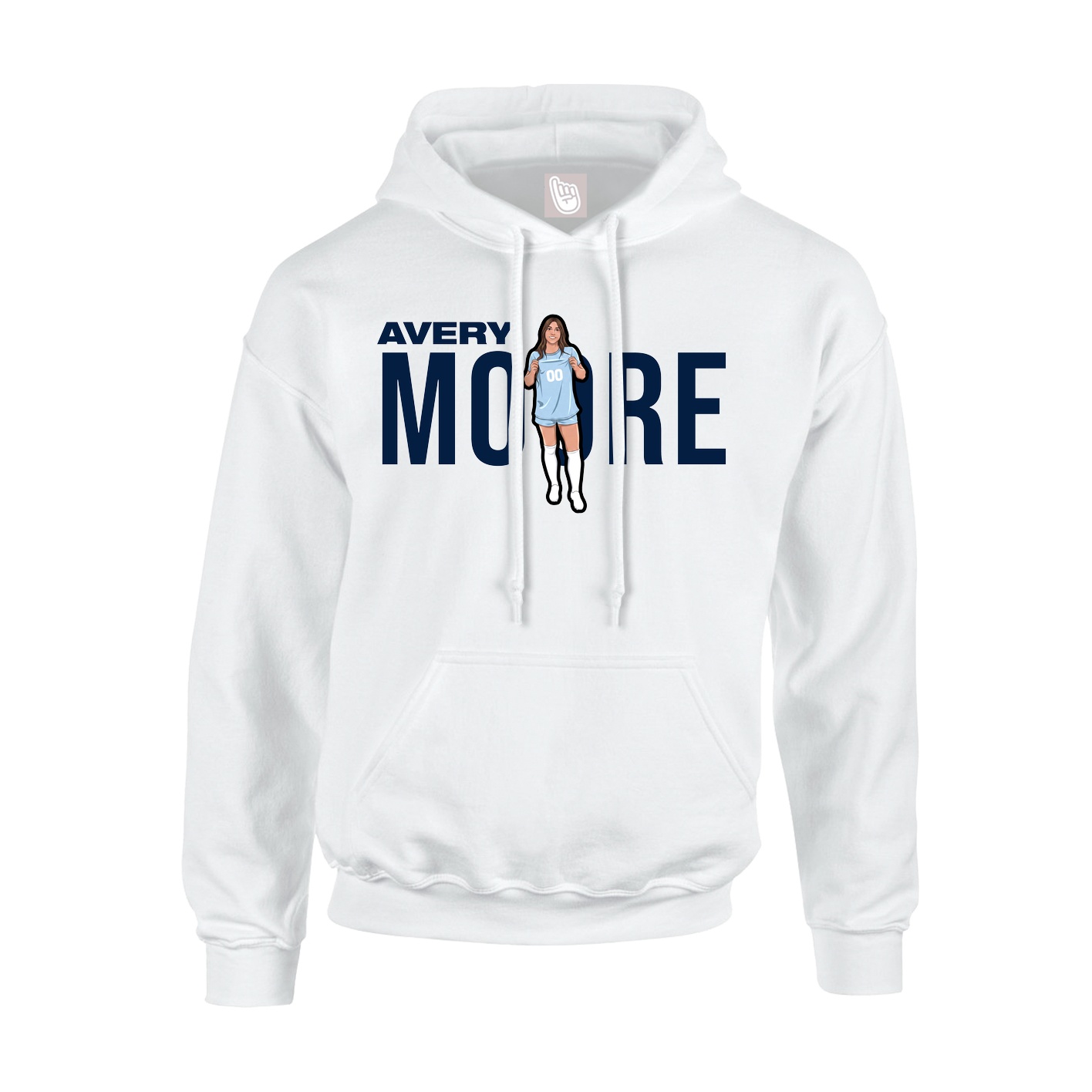 Youth Hoodie — Player Name in White