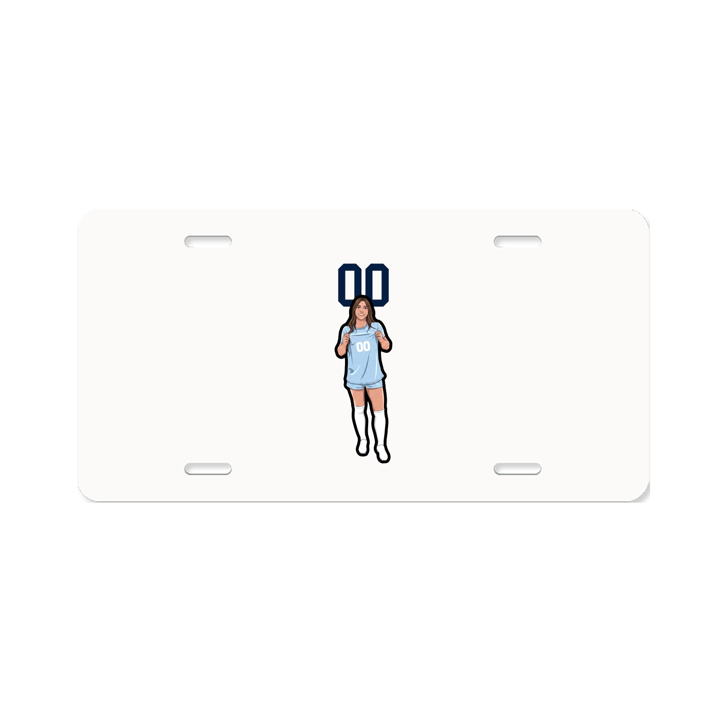 License Plate — Number Top in Classic