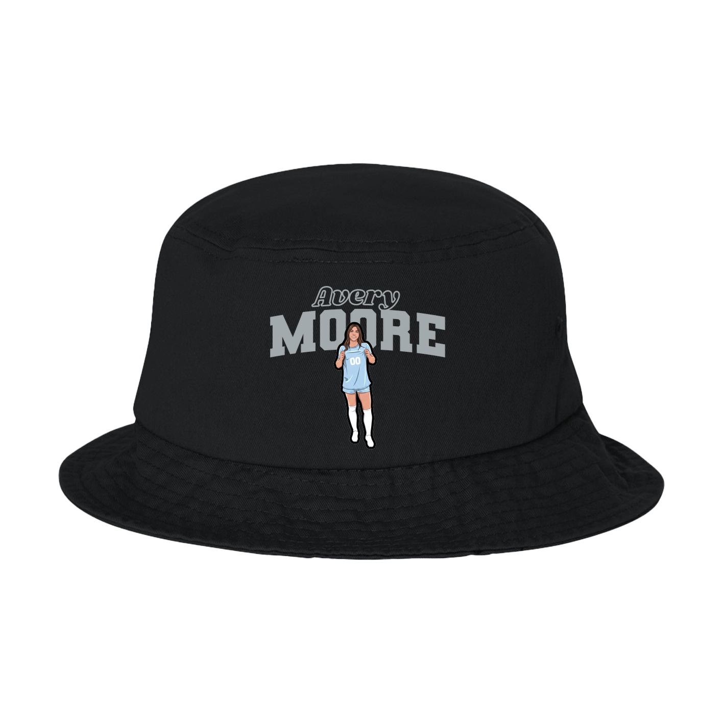 Bucket Cap — Name Arch in Black