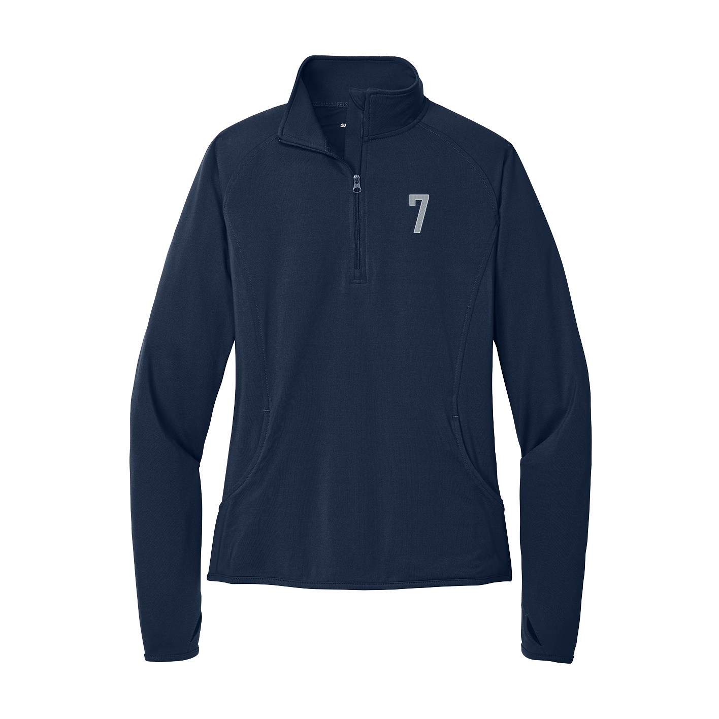 Women's Q-Zip Pullover — Front Shirsy in Navy