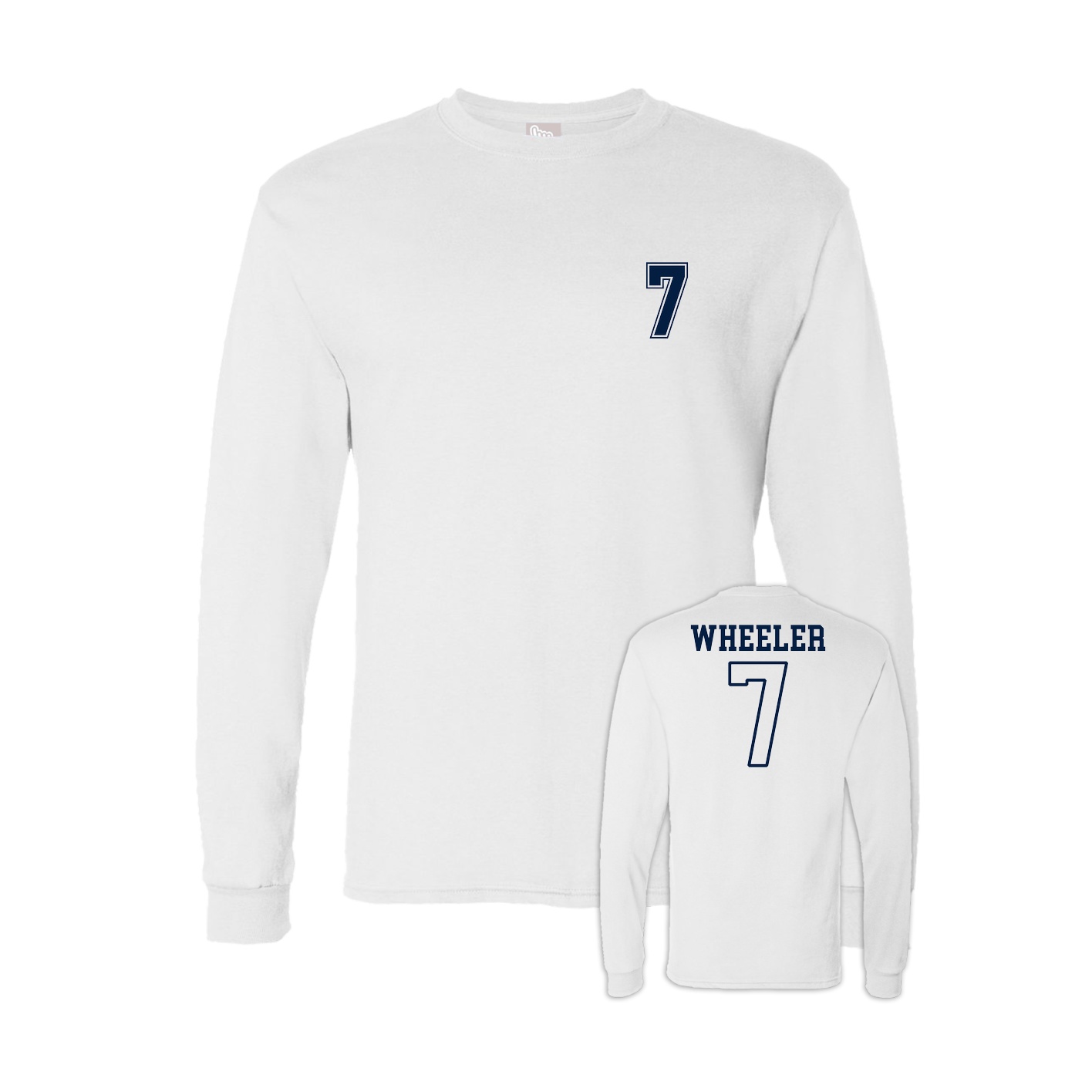 Long Sleeve Tee — Chest Back in White