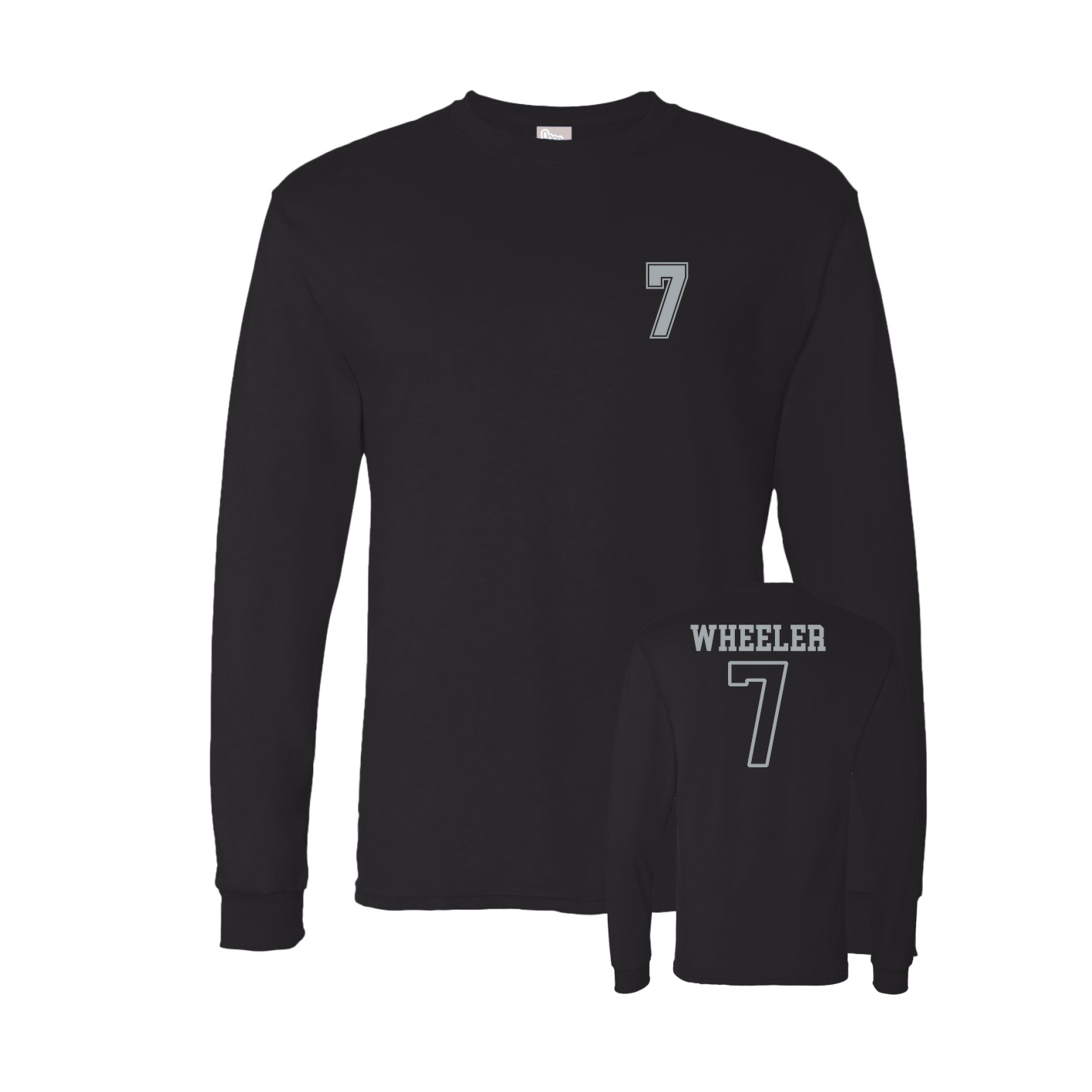 Long Sleeve Tee — Chest Back in Black