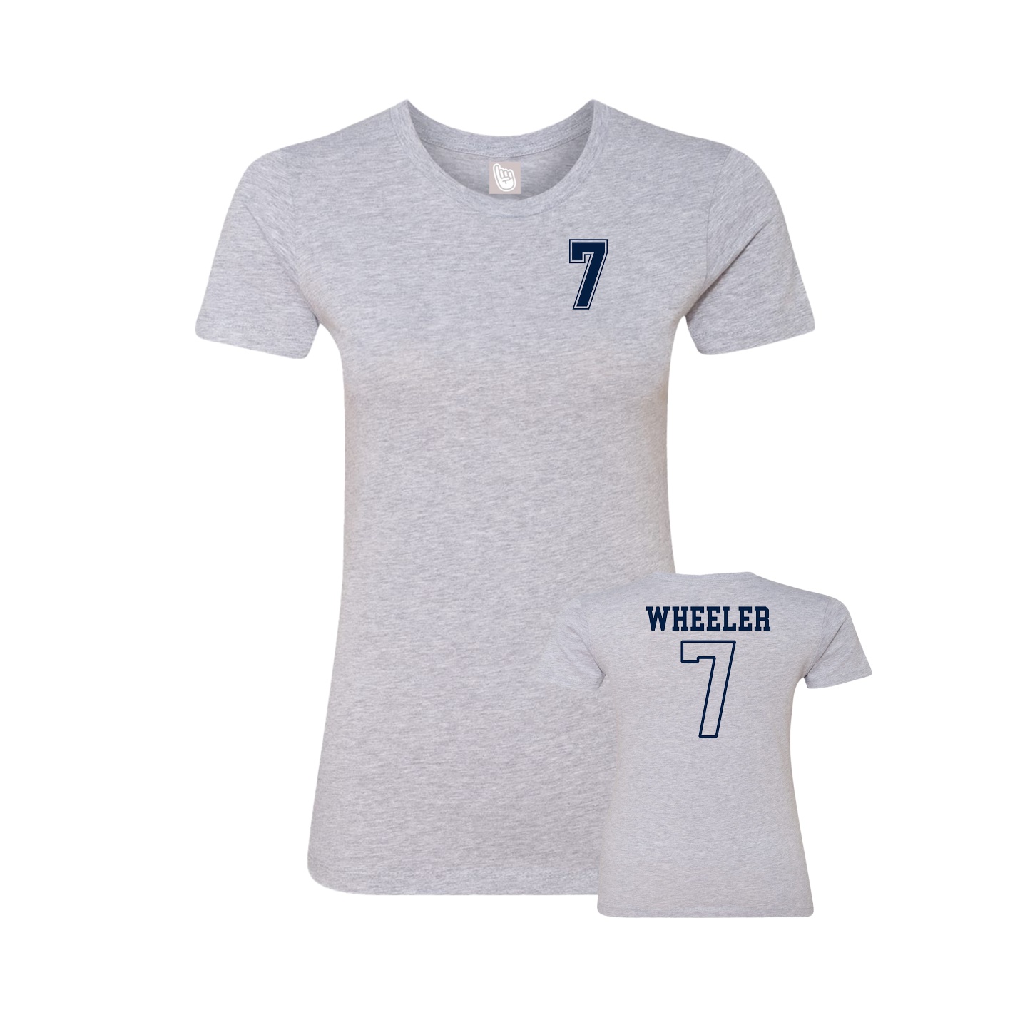 Womens Tee — Chest Back in Grey