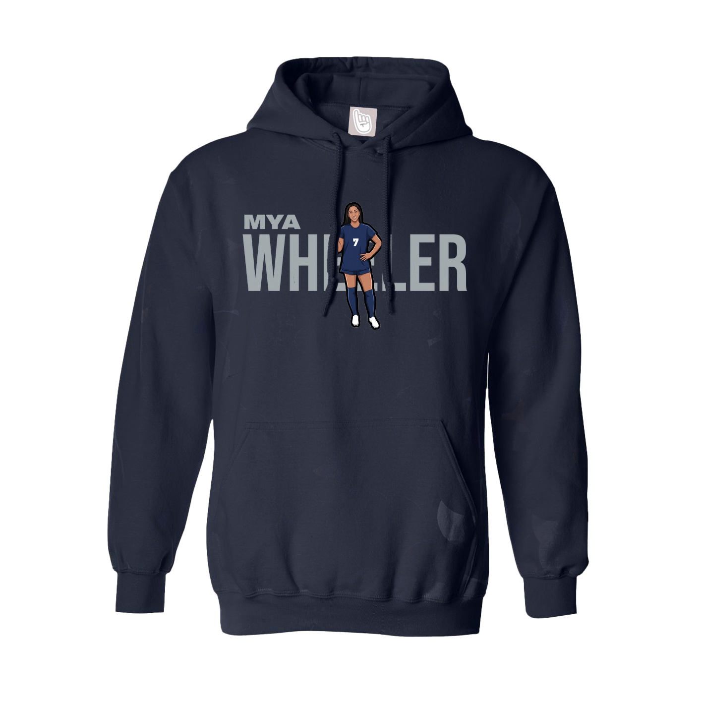 Youth Hoodie — Player Name in Navy