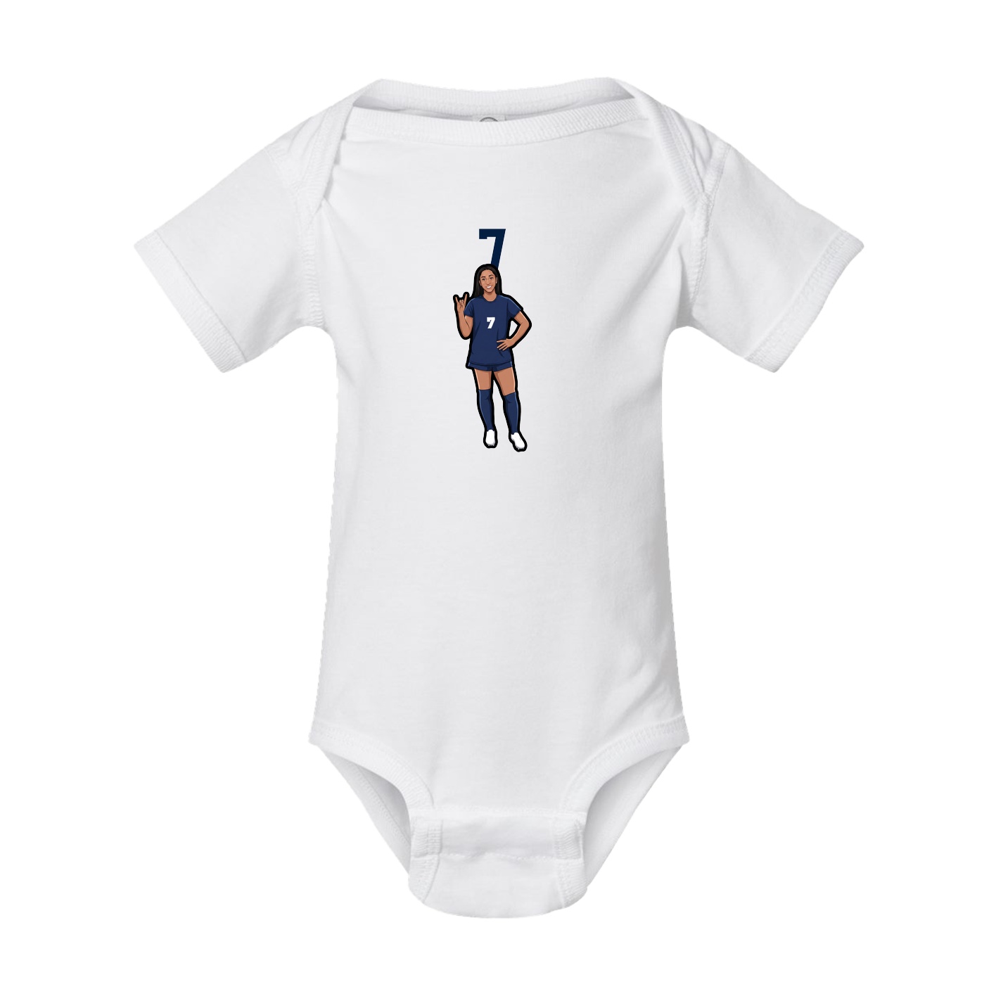 Baby Onesie — Number Top in White