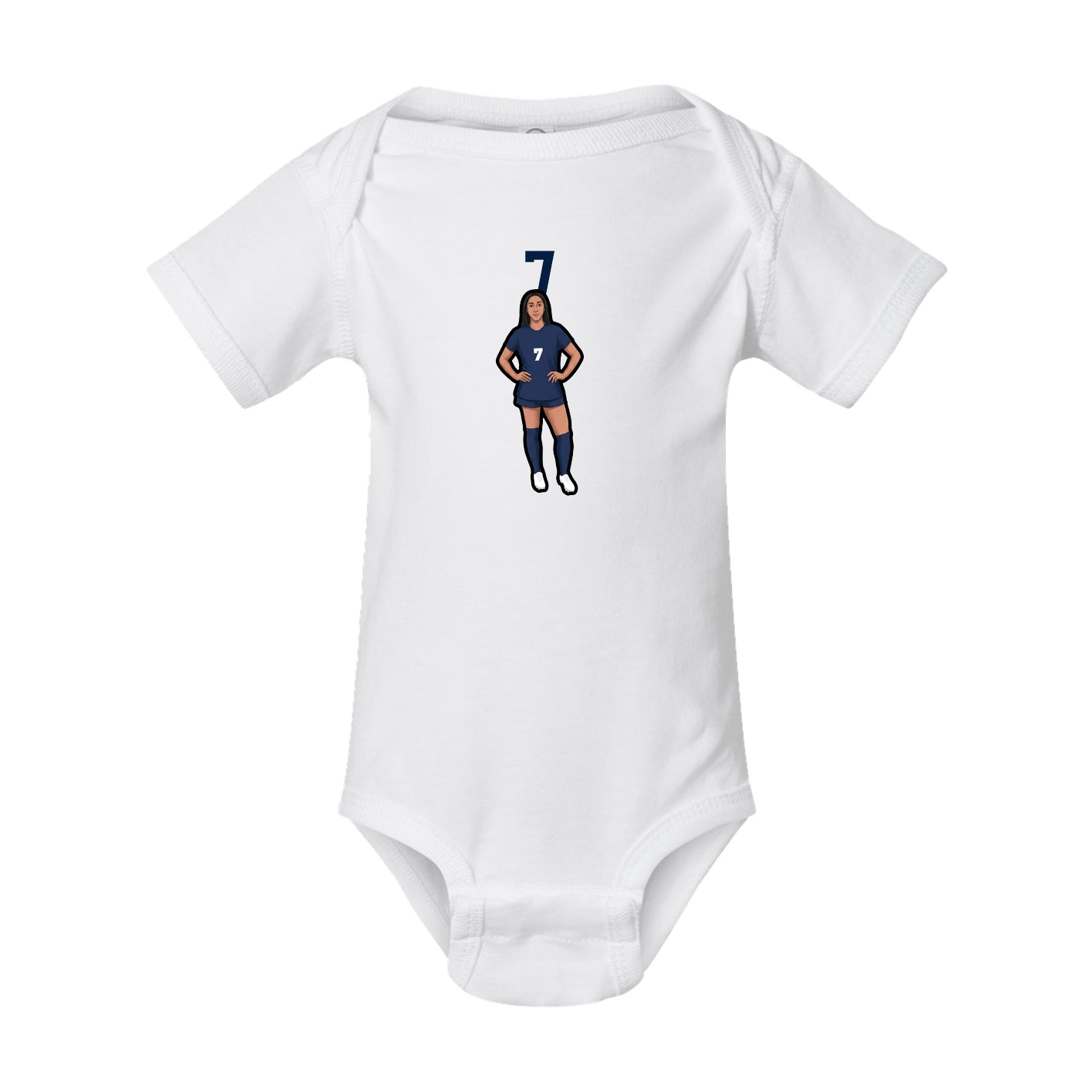 Baby Onesie — Number Top in White