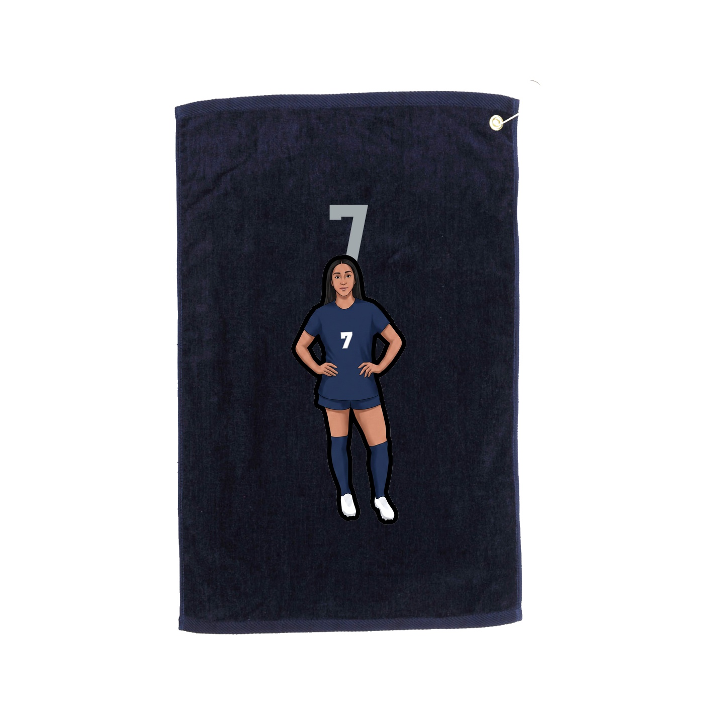 Golf Towel — Number Top in Navy