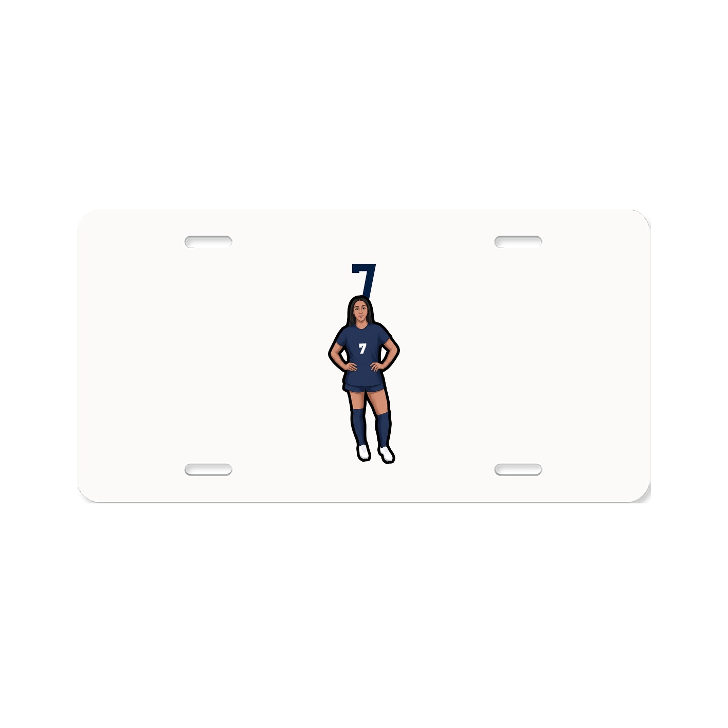 License Plate — Number Top in Classic