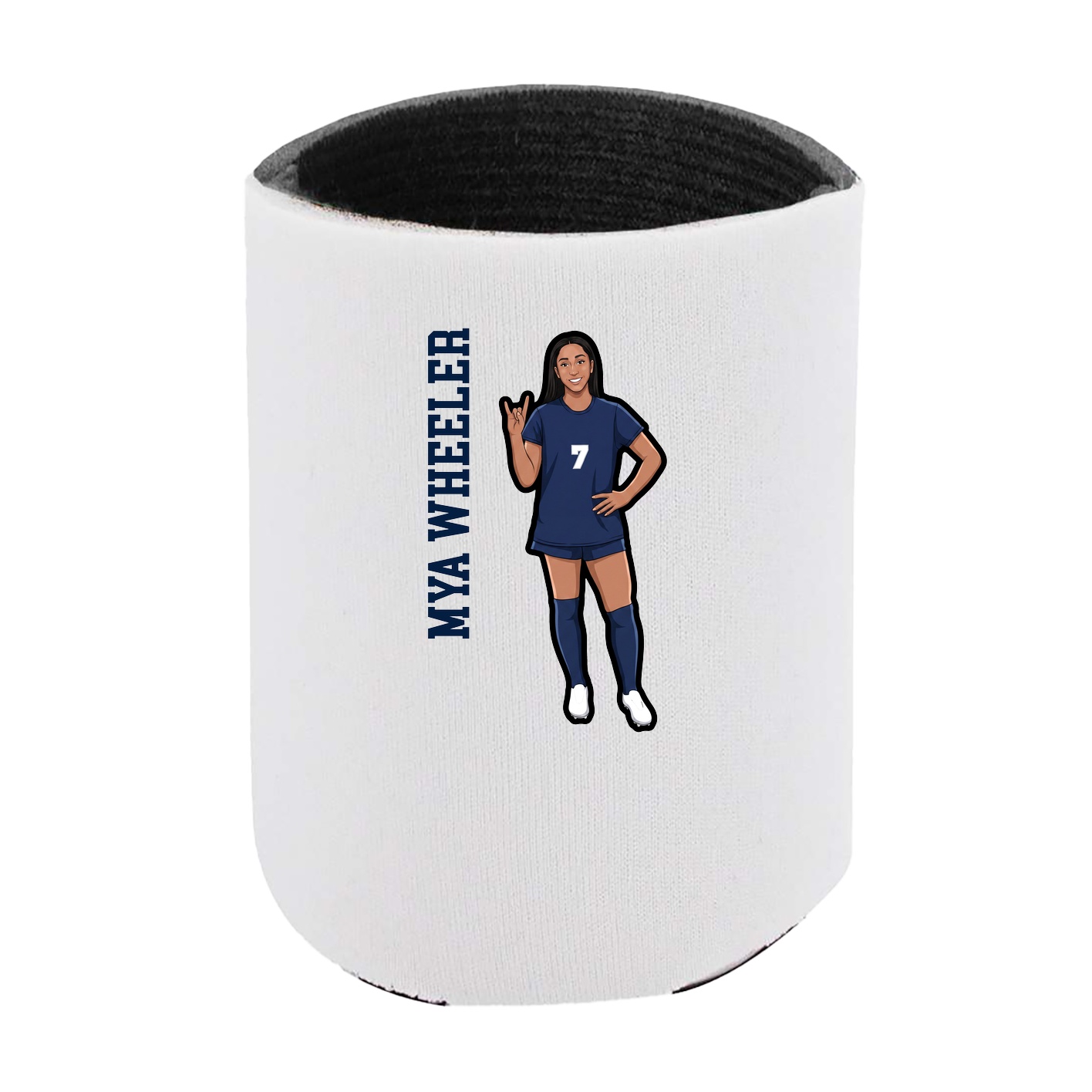 Can Holder — Name Vertical in White