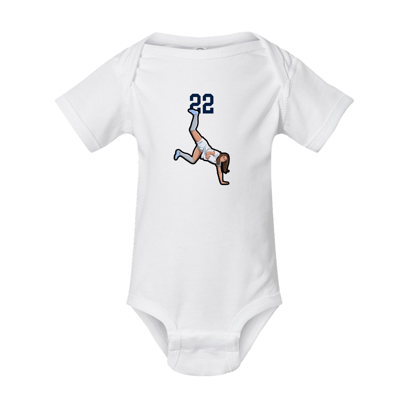 Baby Onesie — Number Top in White