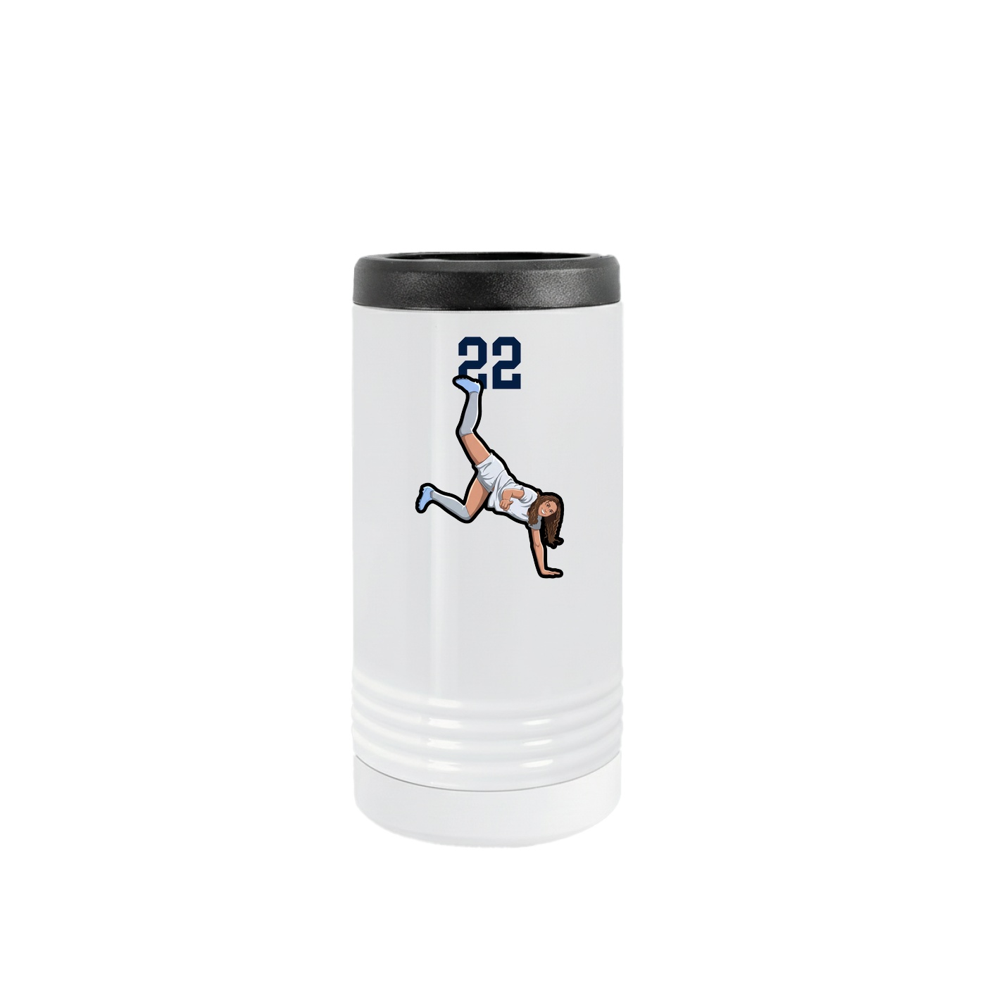 Slim Beverage Holder — Number Top in White