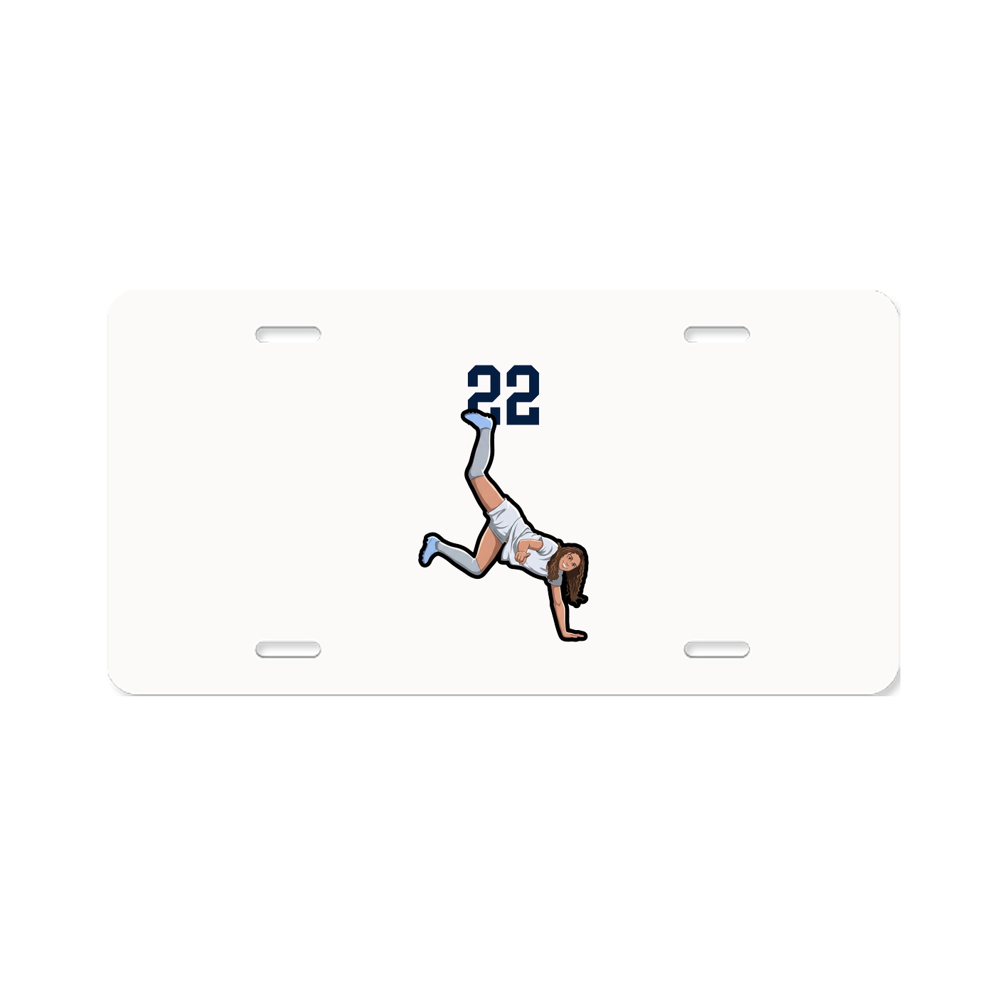 License Plate — Number Top in Classic