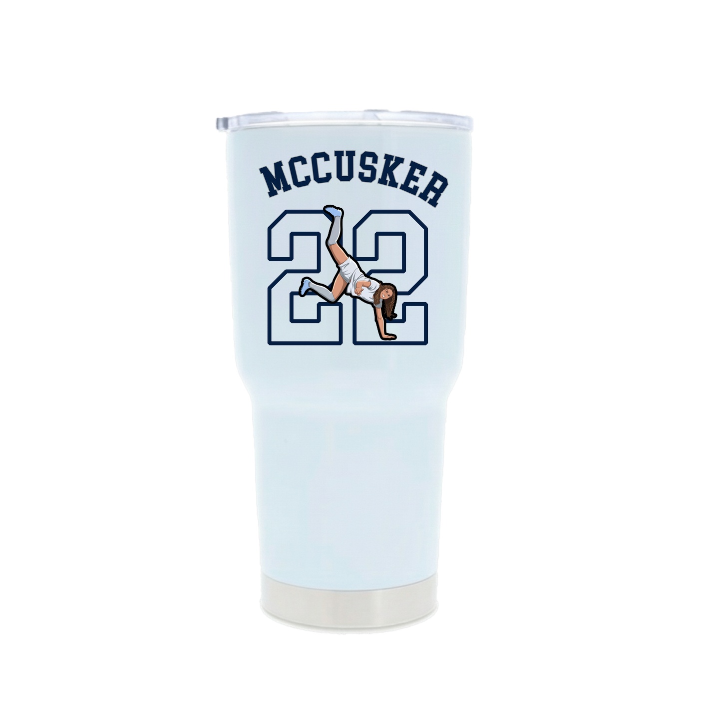 30oz Stainless Steel Tumbler — Shirsey Arch in White