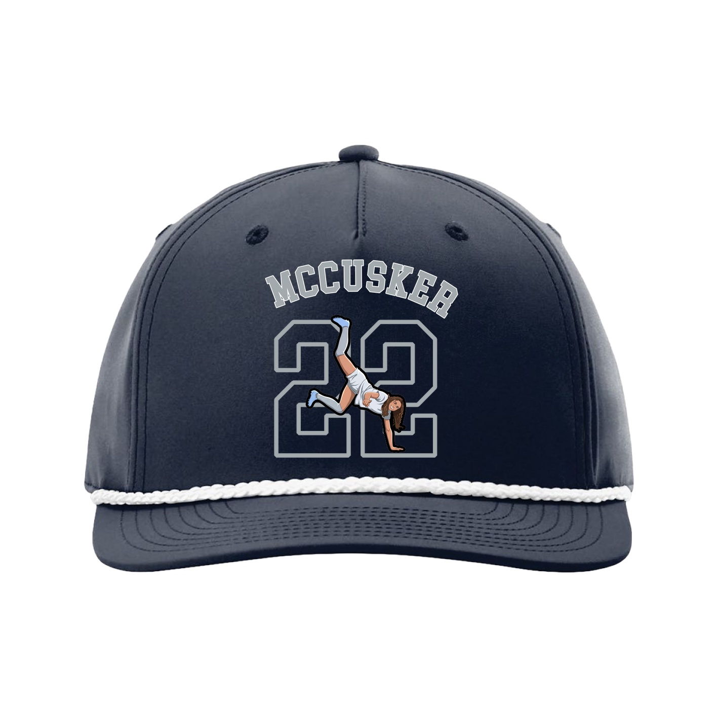 Five-Panel Classic Rope Cap — Shirsey Arch in Navy