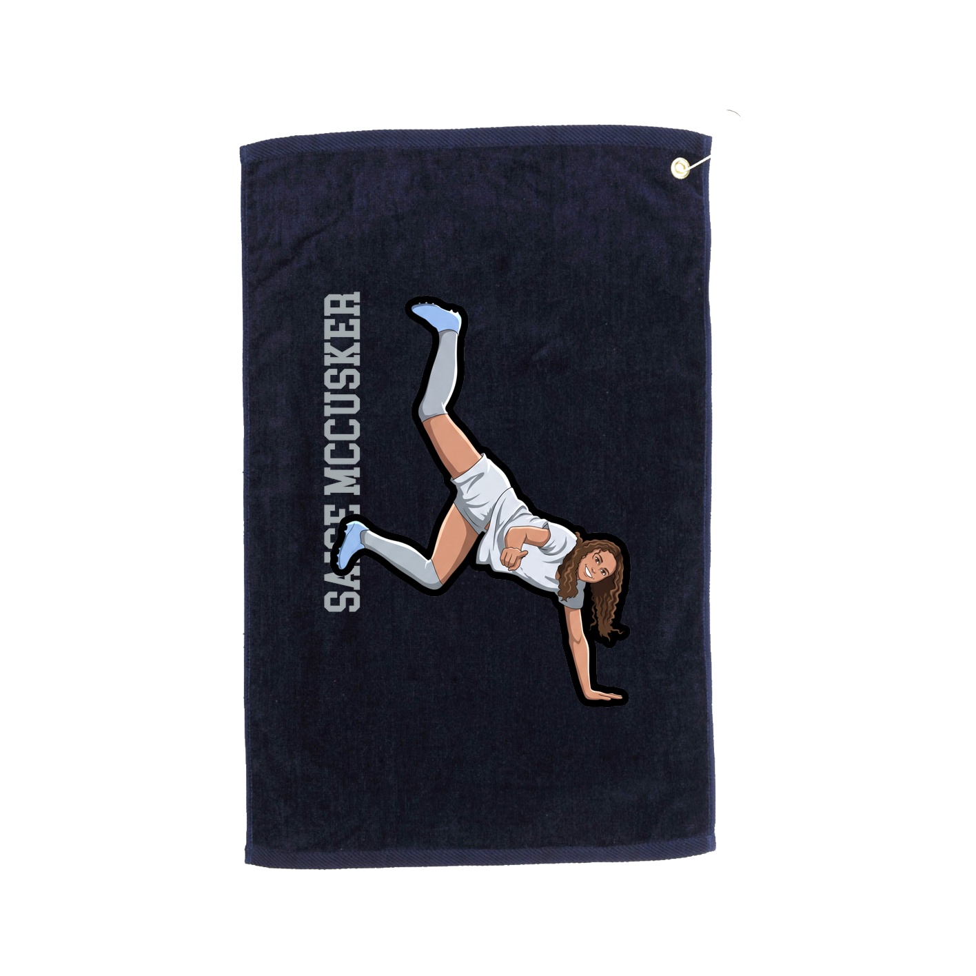 Golf Towel — Name Vertical in Navy