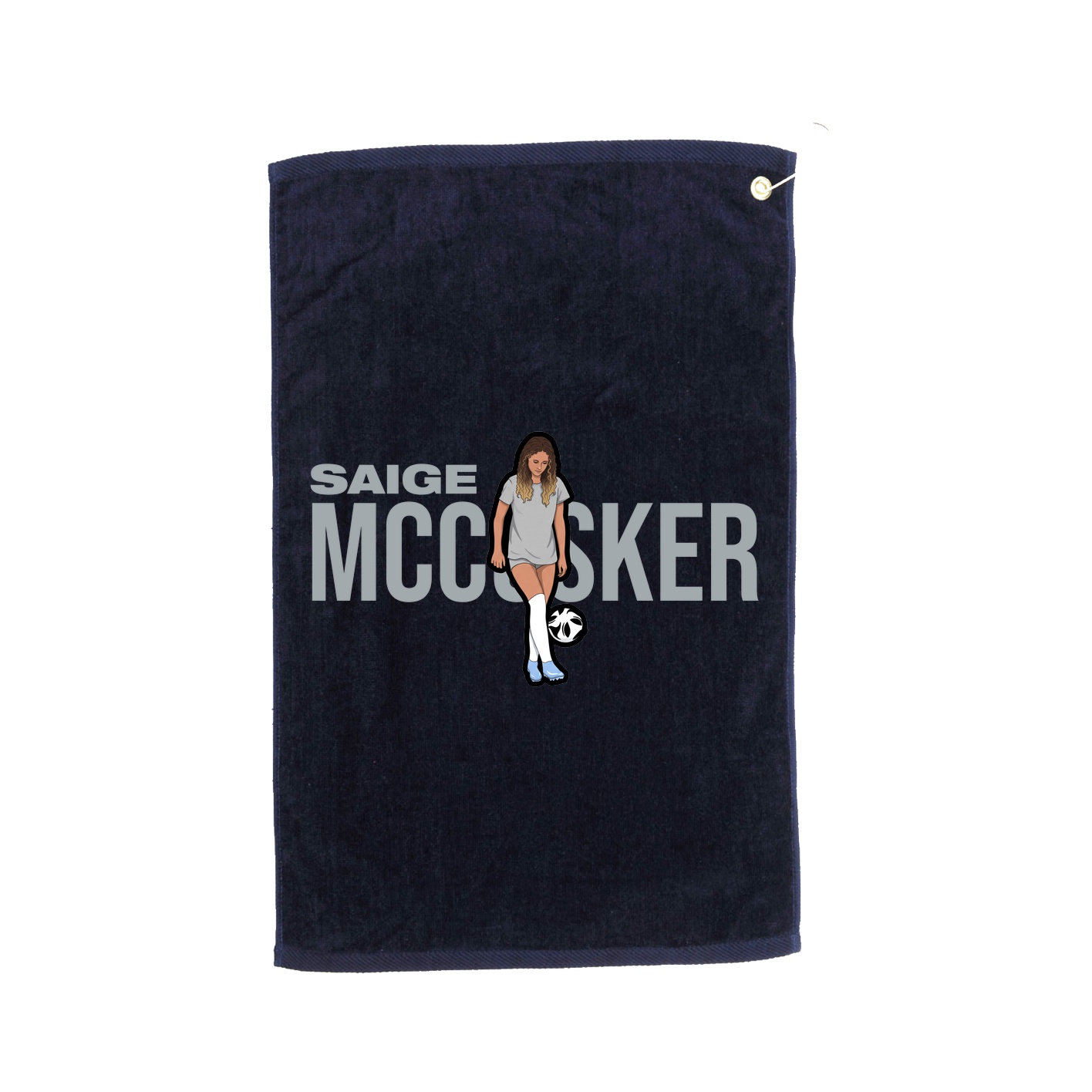 Golf Towel — Player Name in Navy