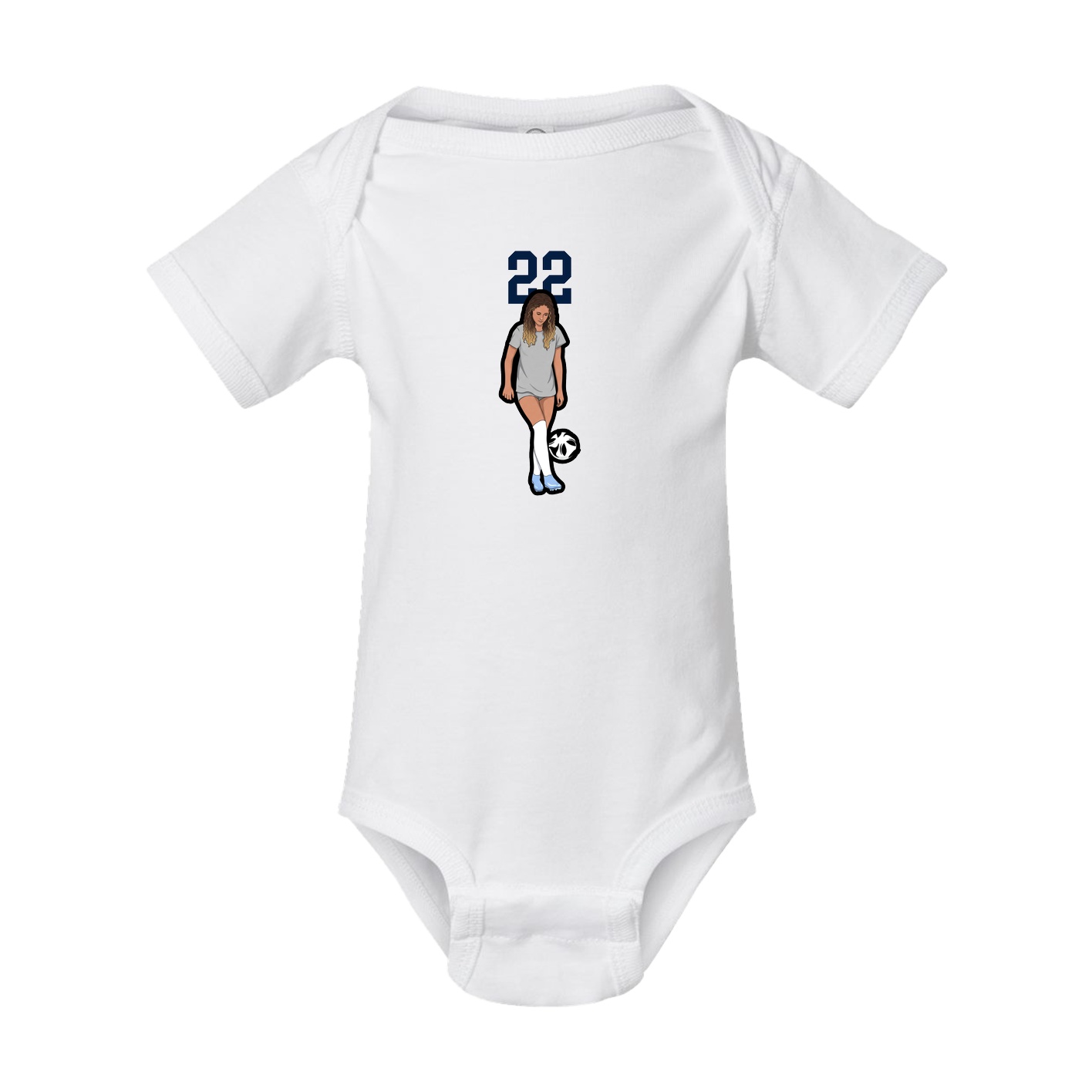 Baby Onesie — Number Top in White