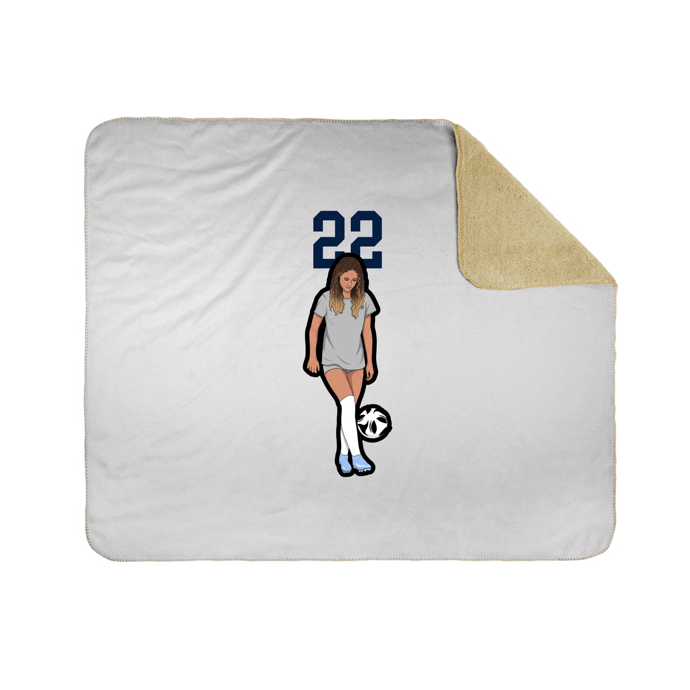 Throw Blanket — Number Top in White