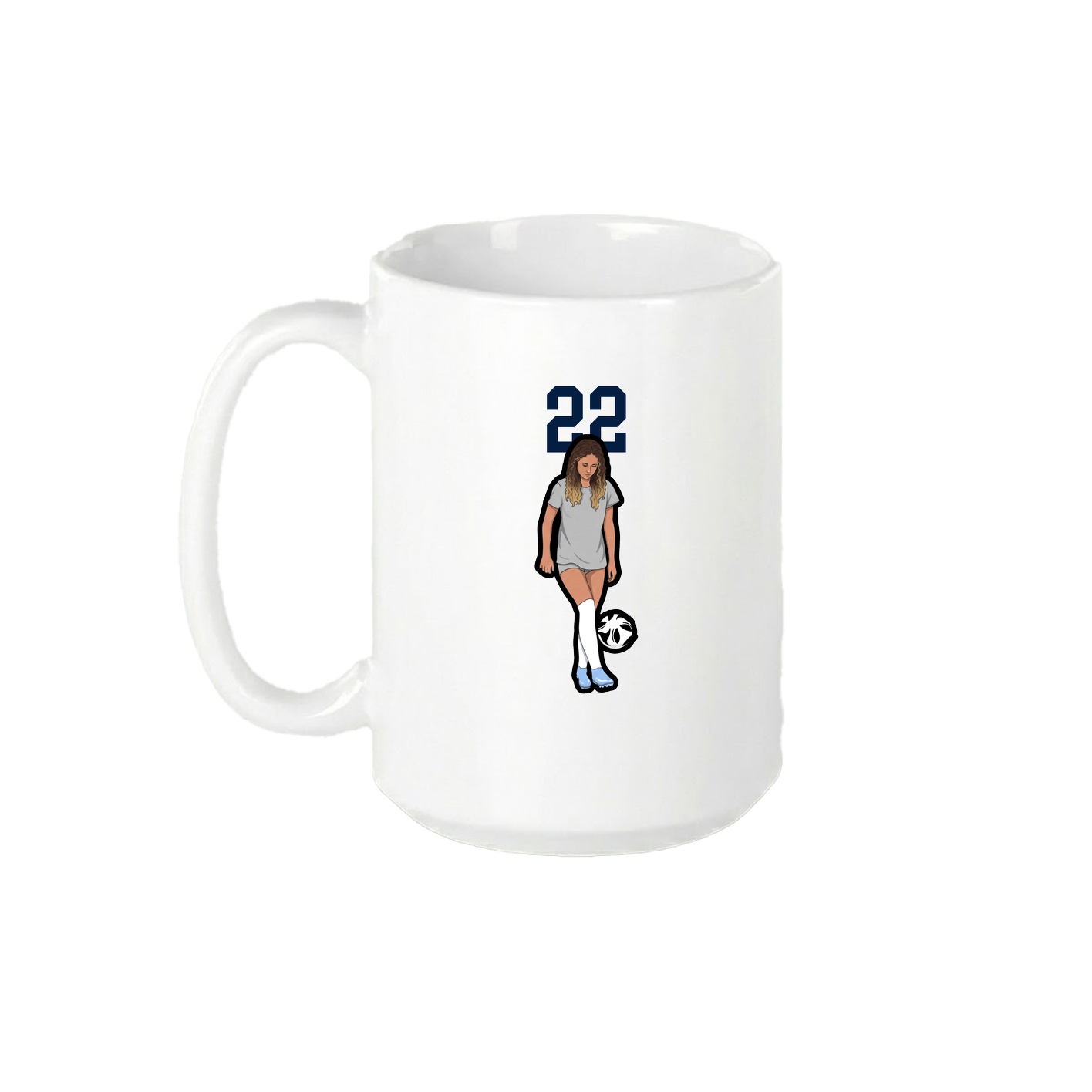 15oz Coffee Mug — Number Top in White