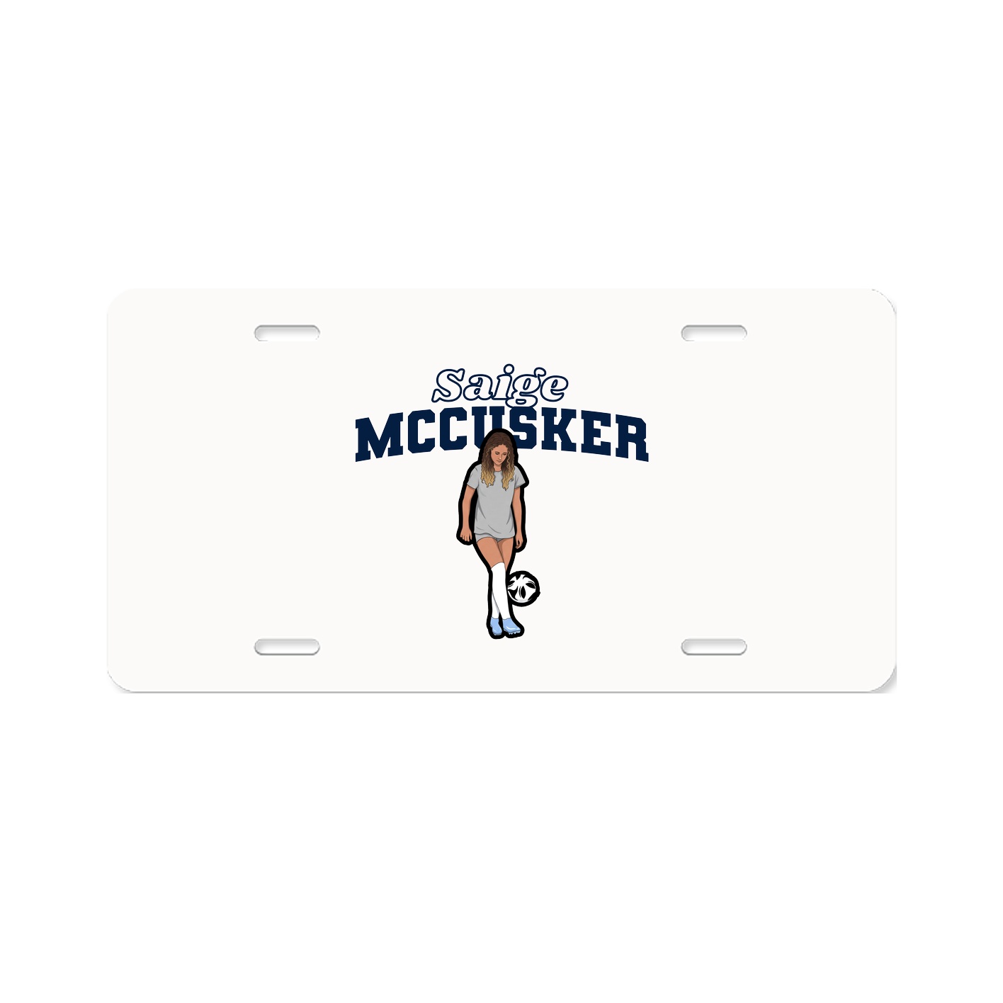 License Plate — Name Arch in Classic