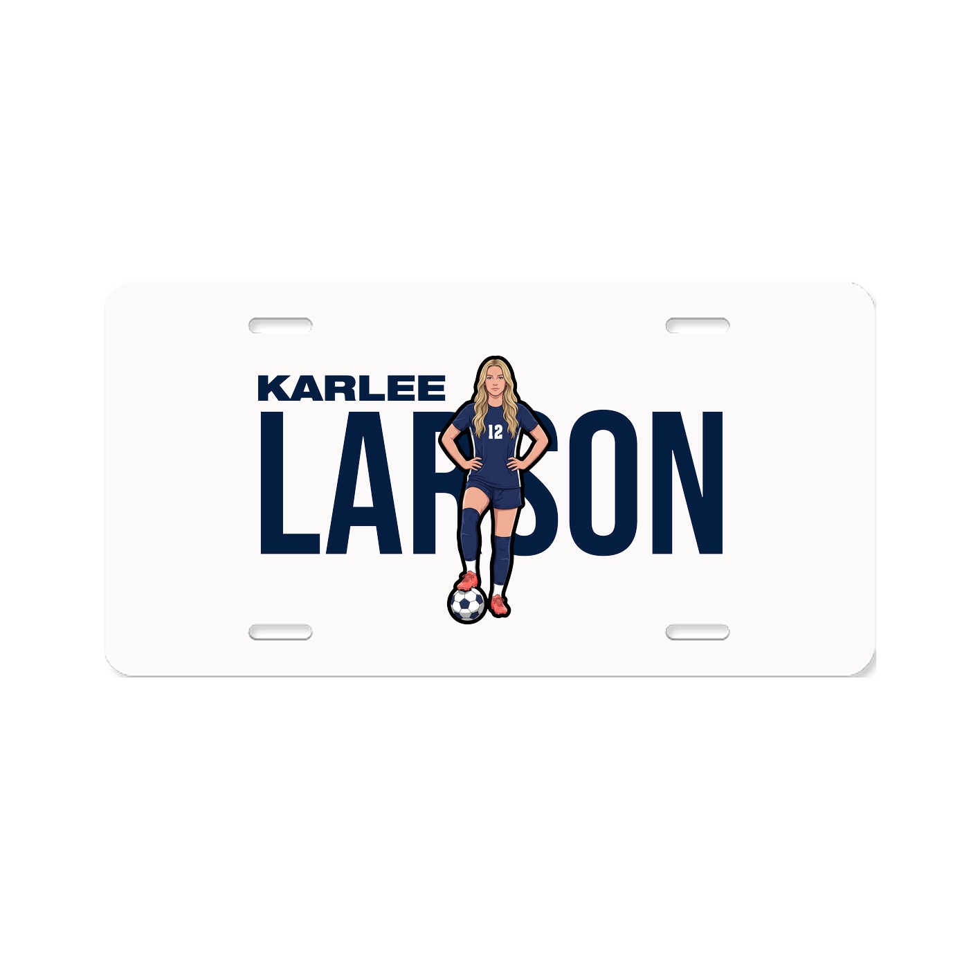 License Plate — Player Name in Classic