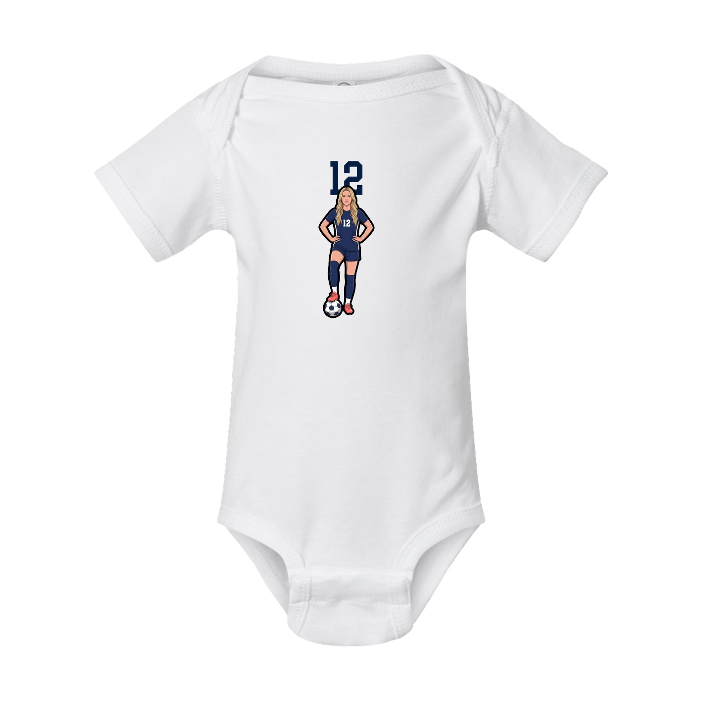 Baby Onesie — Number Top in White