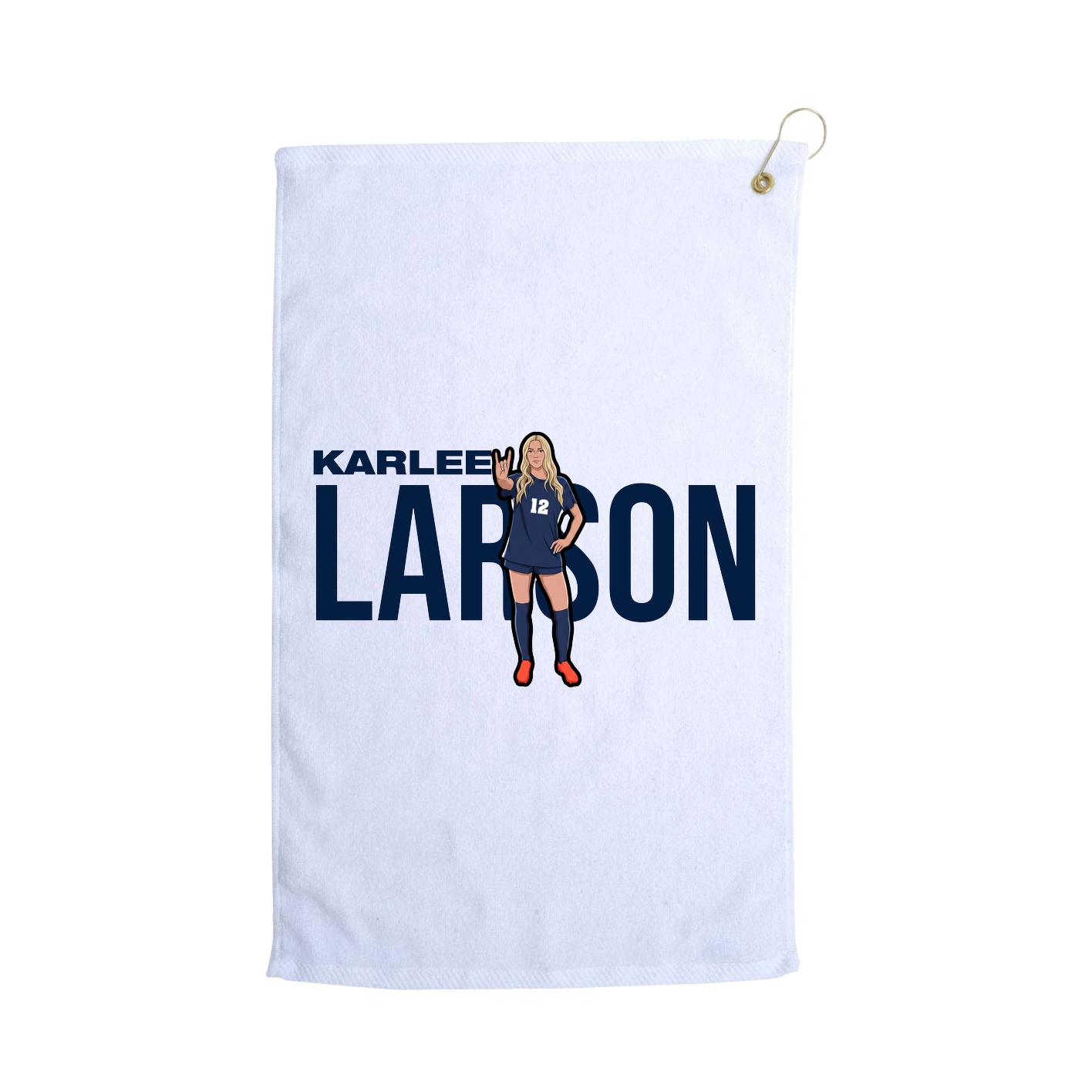 Golf Towel — Player Name in White