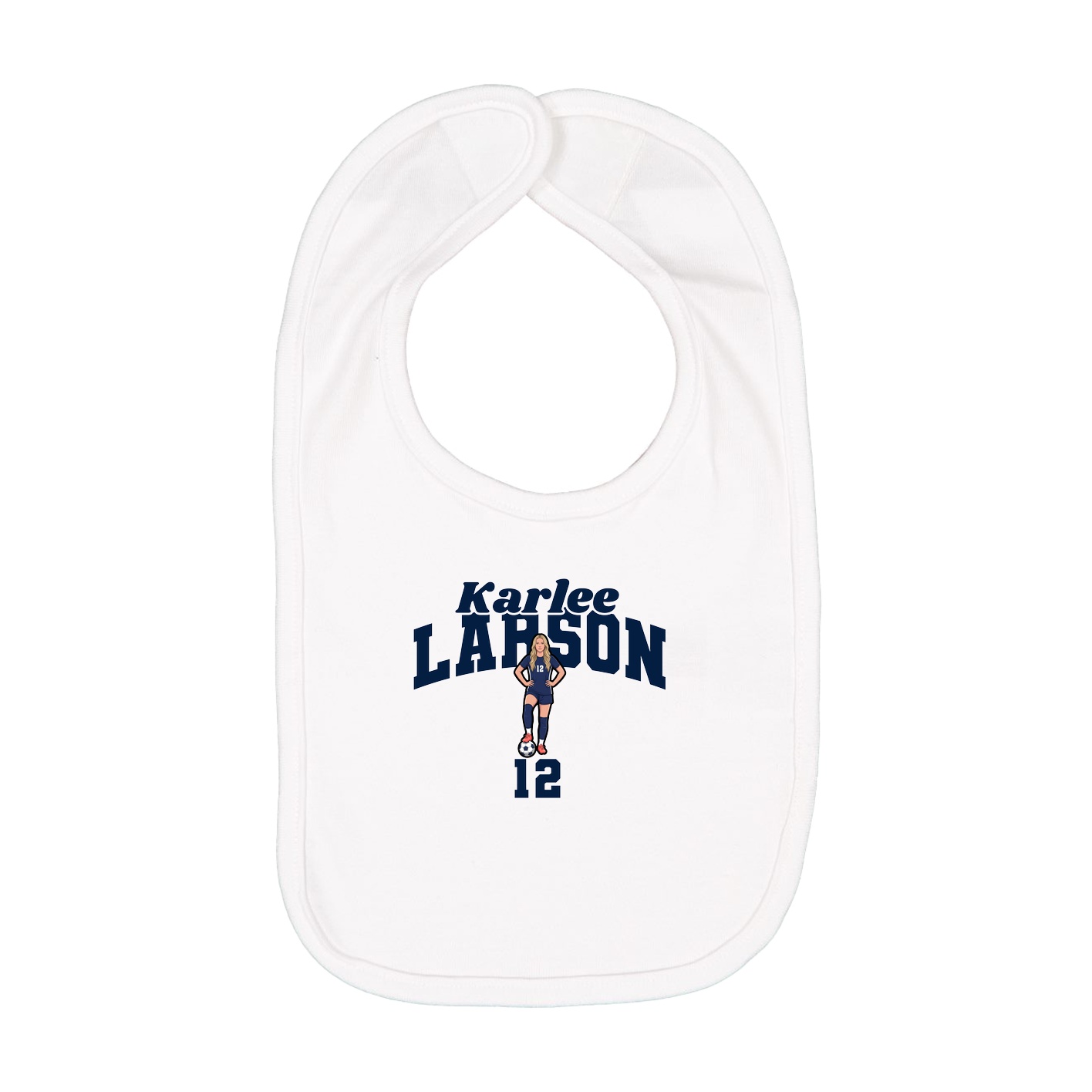 Infant Bib — Signature Arch in White