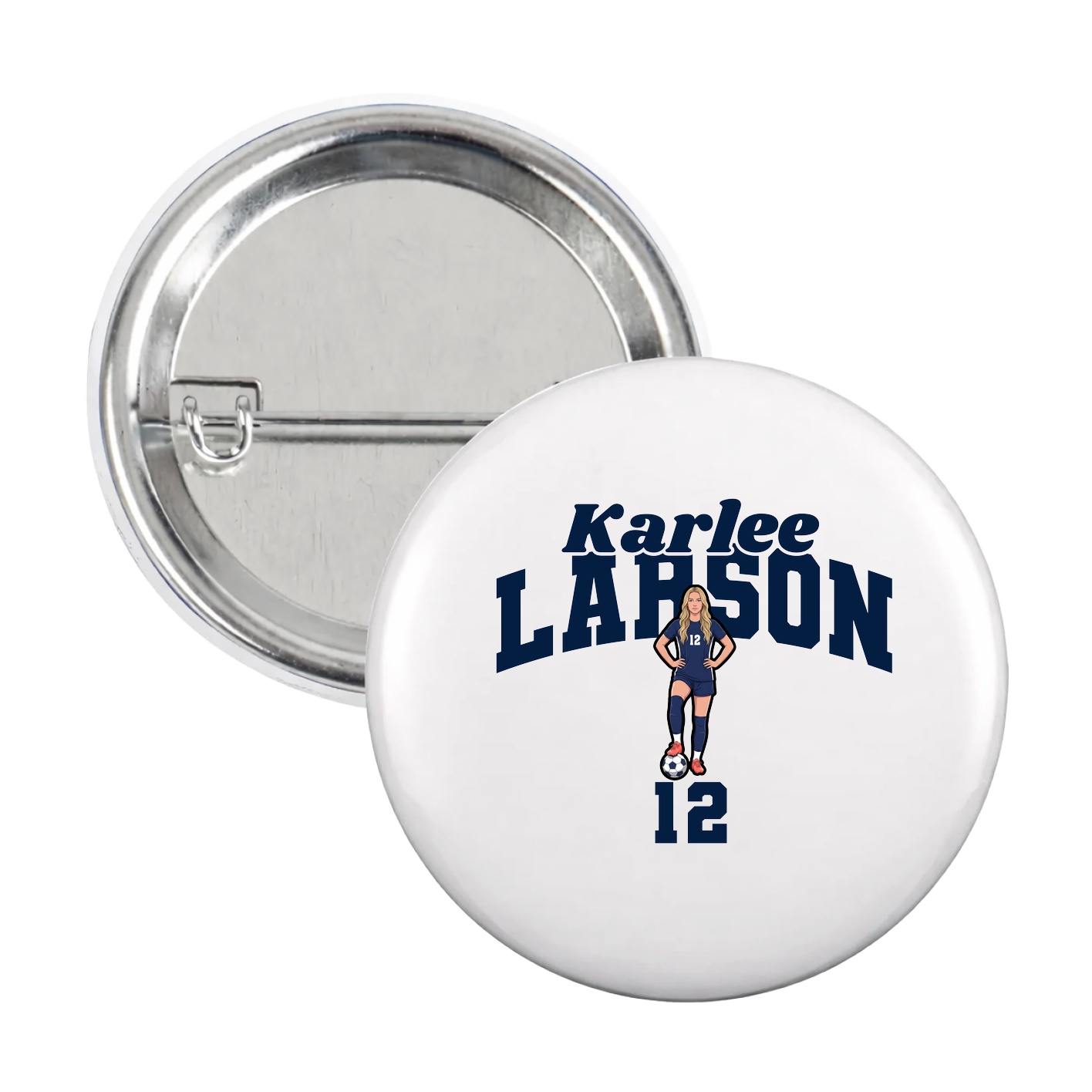 Game Day Button — Signature Arch in White