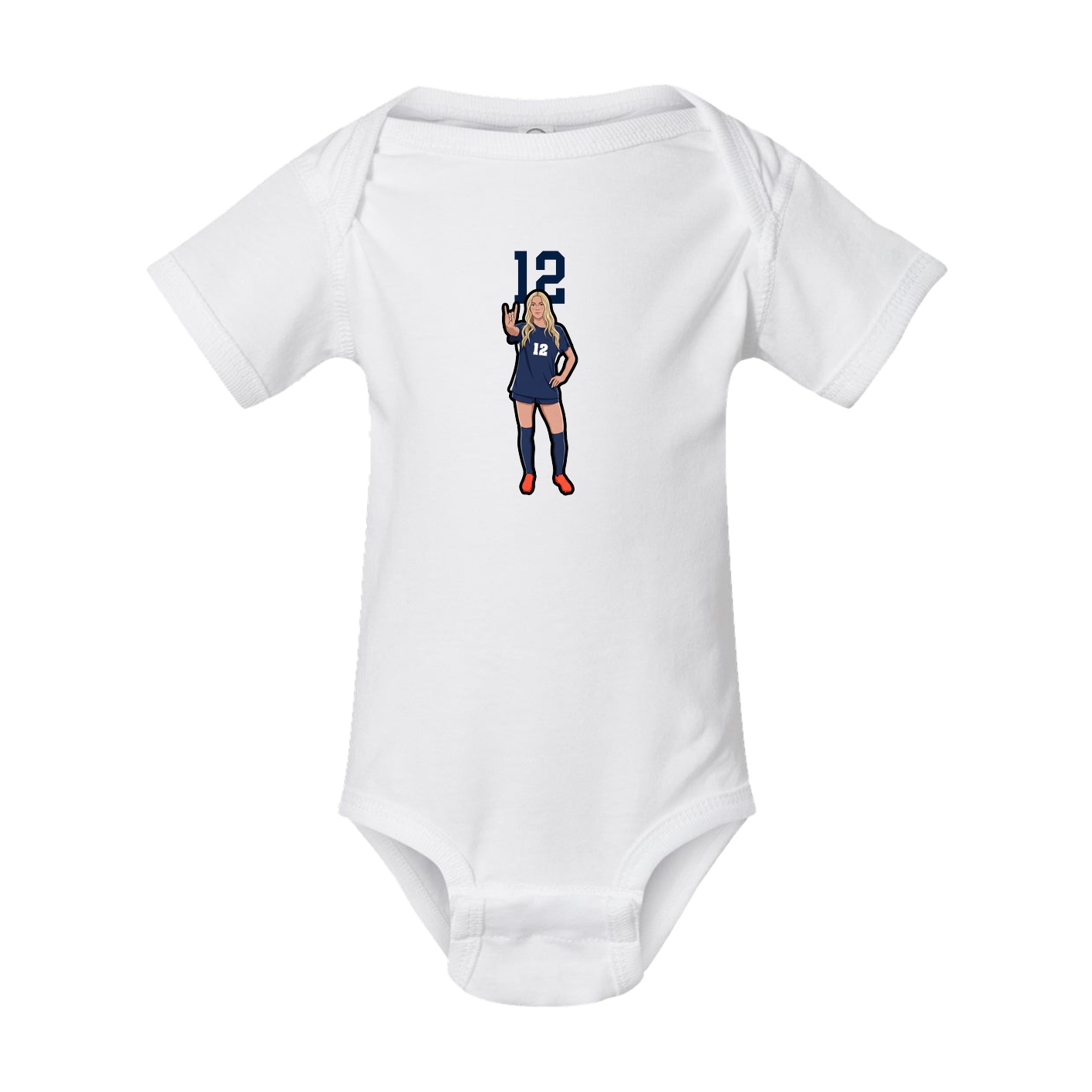 Baby Onesie — Number Top in White