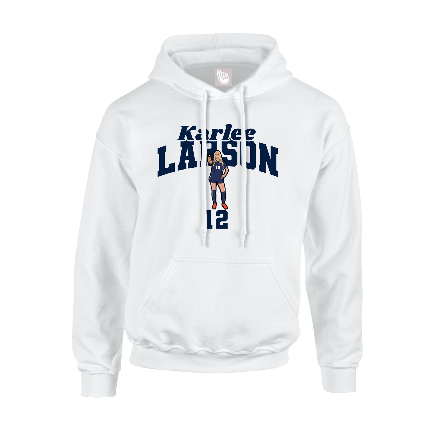Hoodie — Signature Arch in White