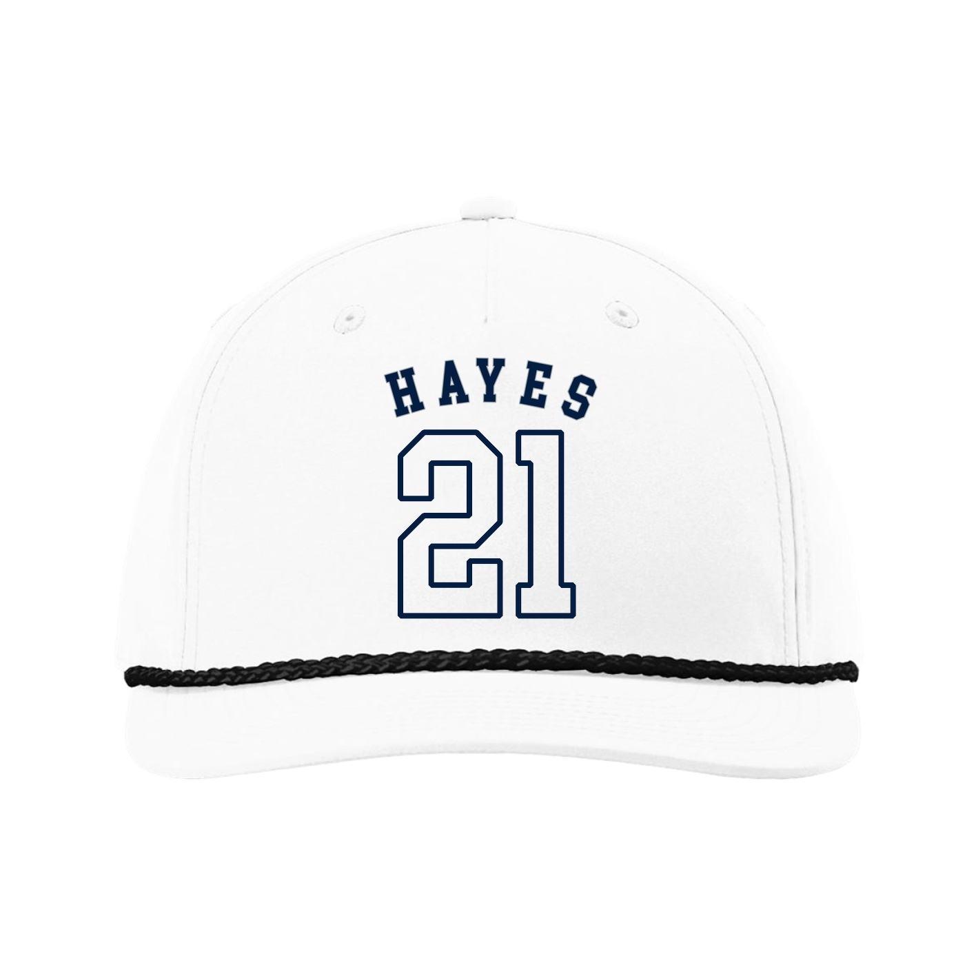 Five-Panel Classic Rope Cap — Shirsey Arch in White