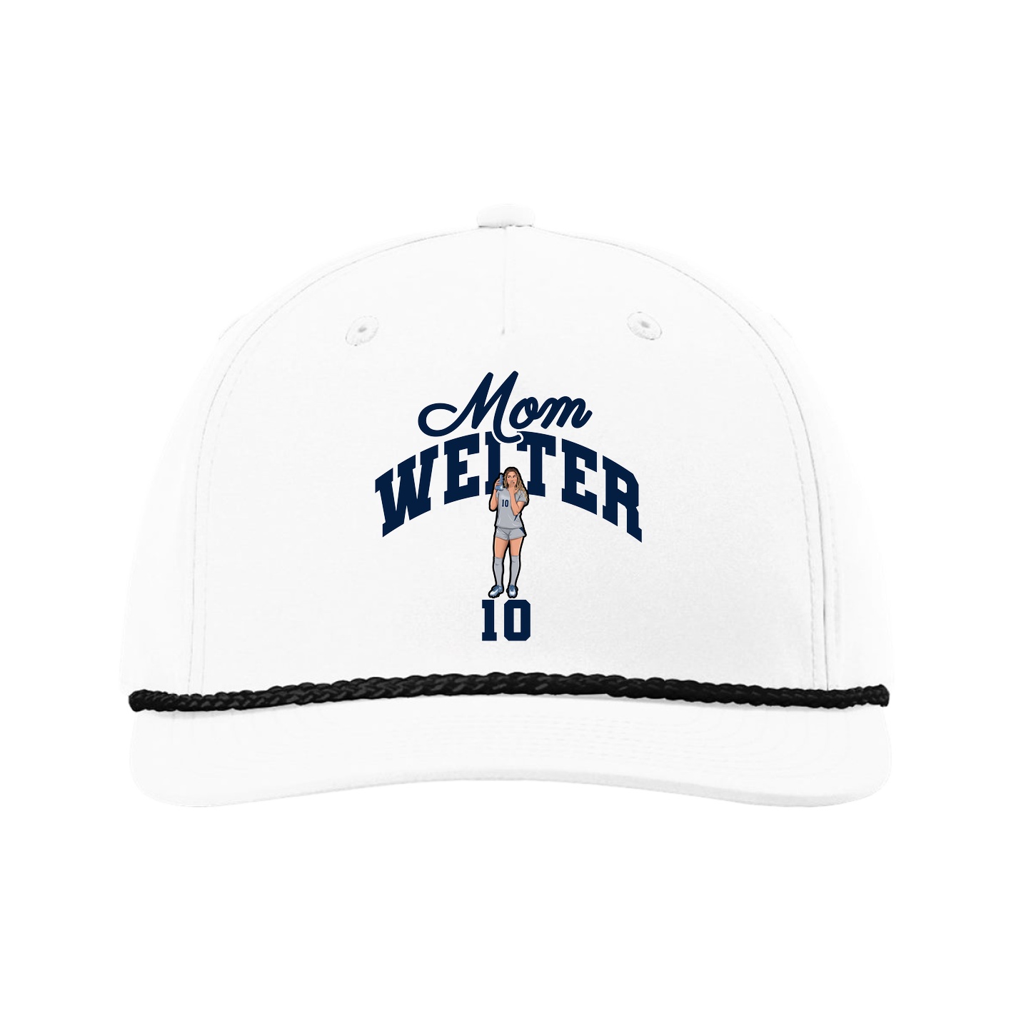 Five-Panel Classic Rope Cap — Mothers Day Arch in White