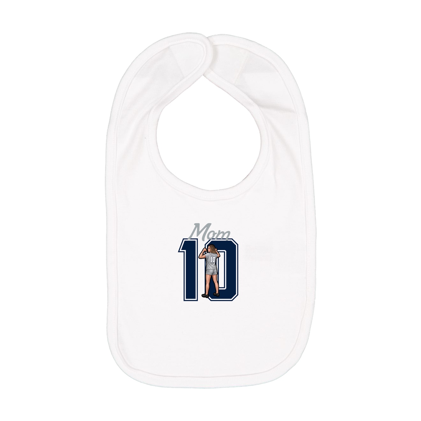 Infant Bib — Mothers Day Shirsey in White