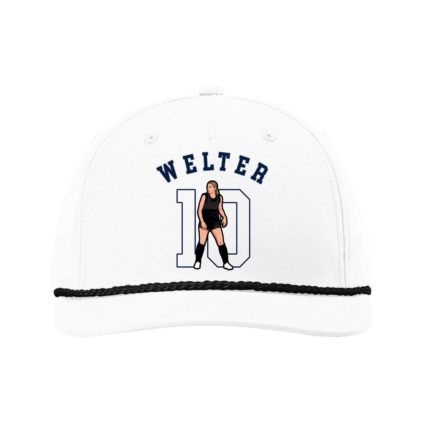 Five-Panel Classic Rope Cap — Shirsey Arch in White