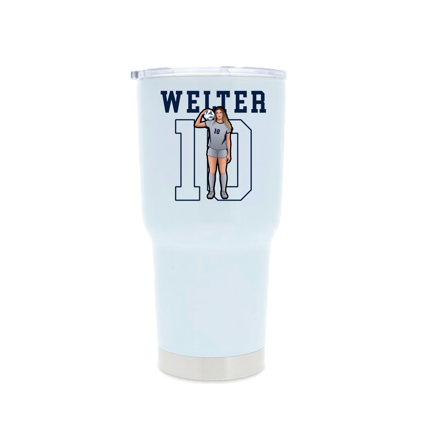 30oz Stainless Steel Tumbler — Shirsey in White