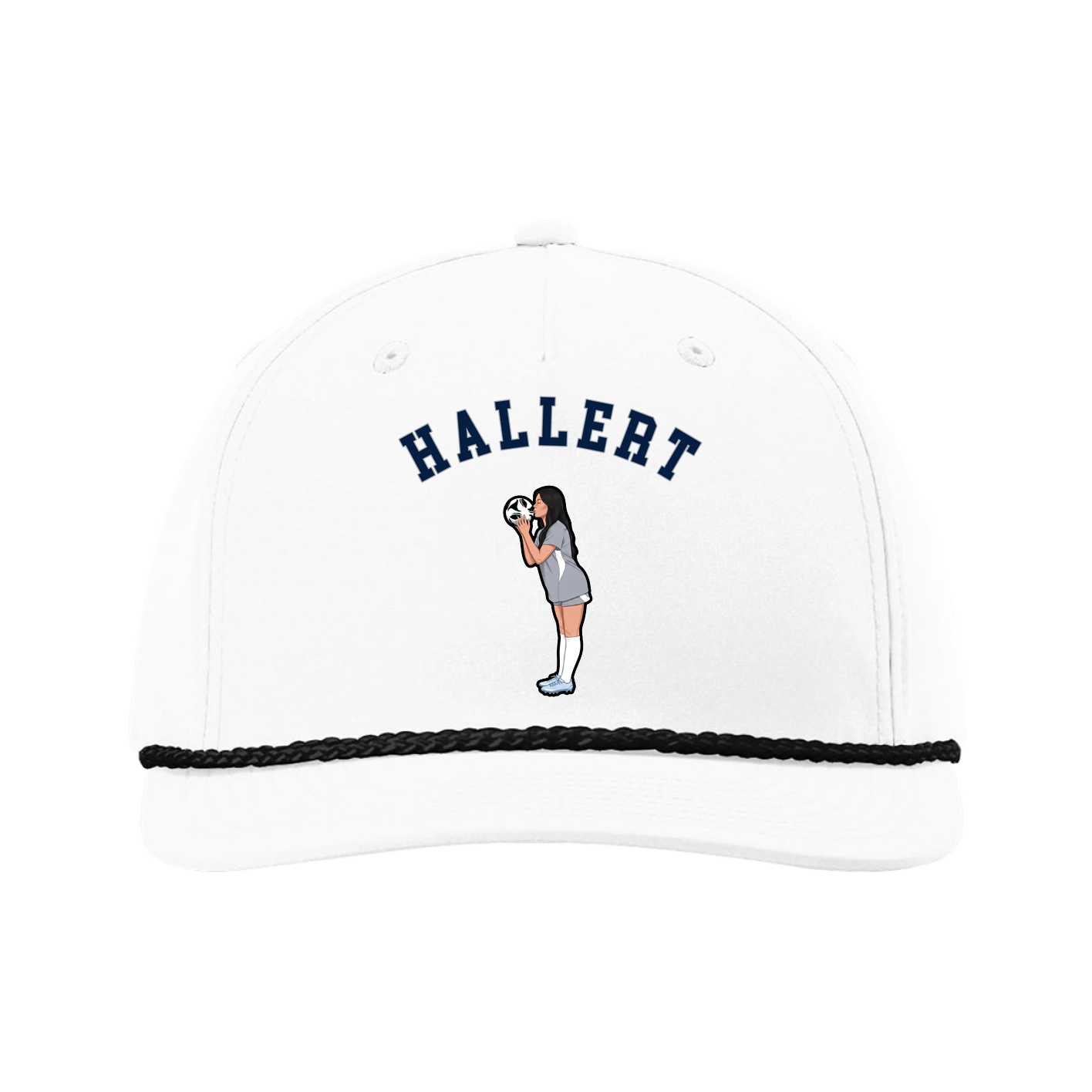 Five-Panel Classic Rope Cap — Shirsey Arch in White