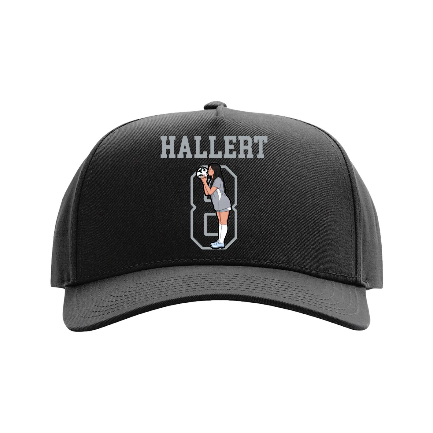 Full Fabric Five-Panel Champ Cap — Shirsey in Black