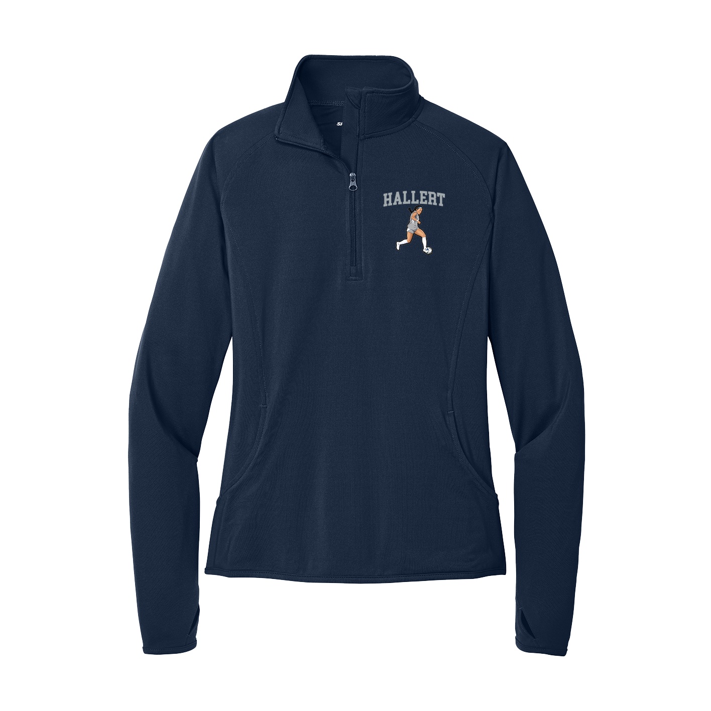 Women's Q-Zip Pullover — Shirsey in Navy