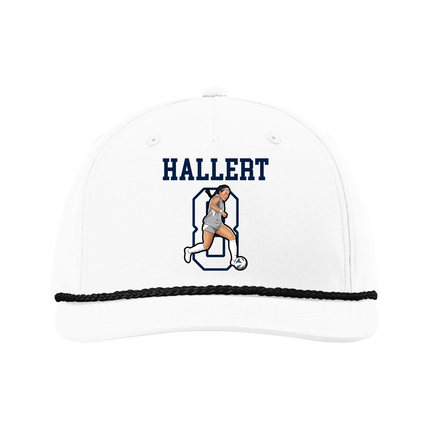Five-Panel Classic Rope Cap — Shirsey in White