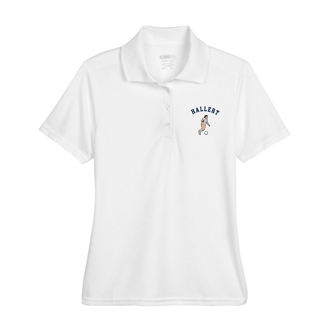 Womens Performance Polo — Shirsey Arch in White