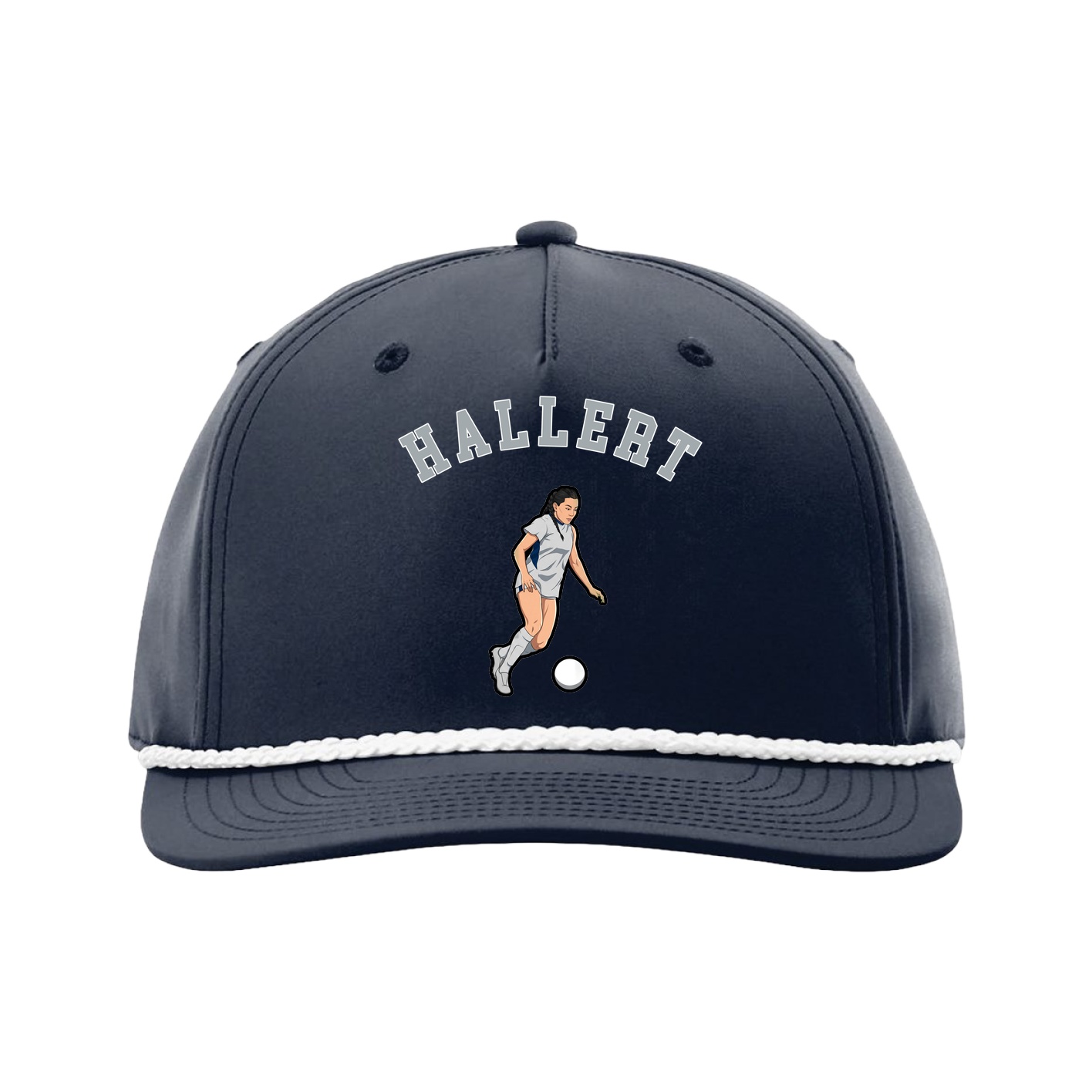 Five-Panel Classic Rope Cap — Shirsey Arch in Navy