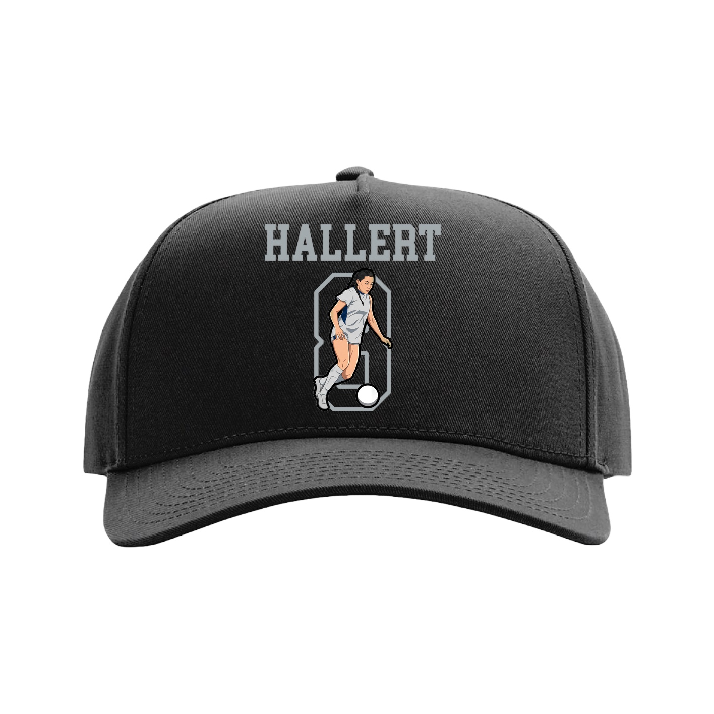 Full Fabric Five-Panel Champ Cap — Shirsey in Black