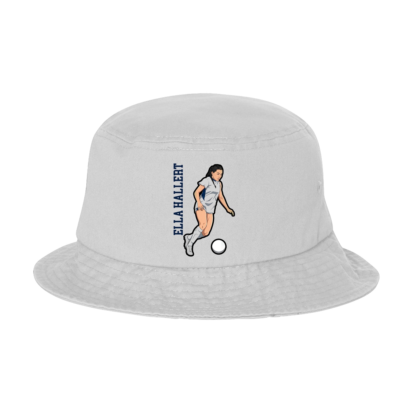 Bucket Cap — Name Vertical in White