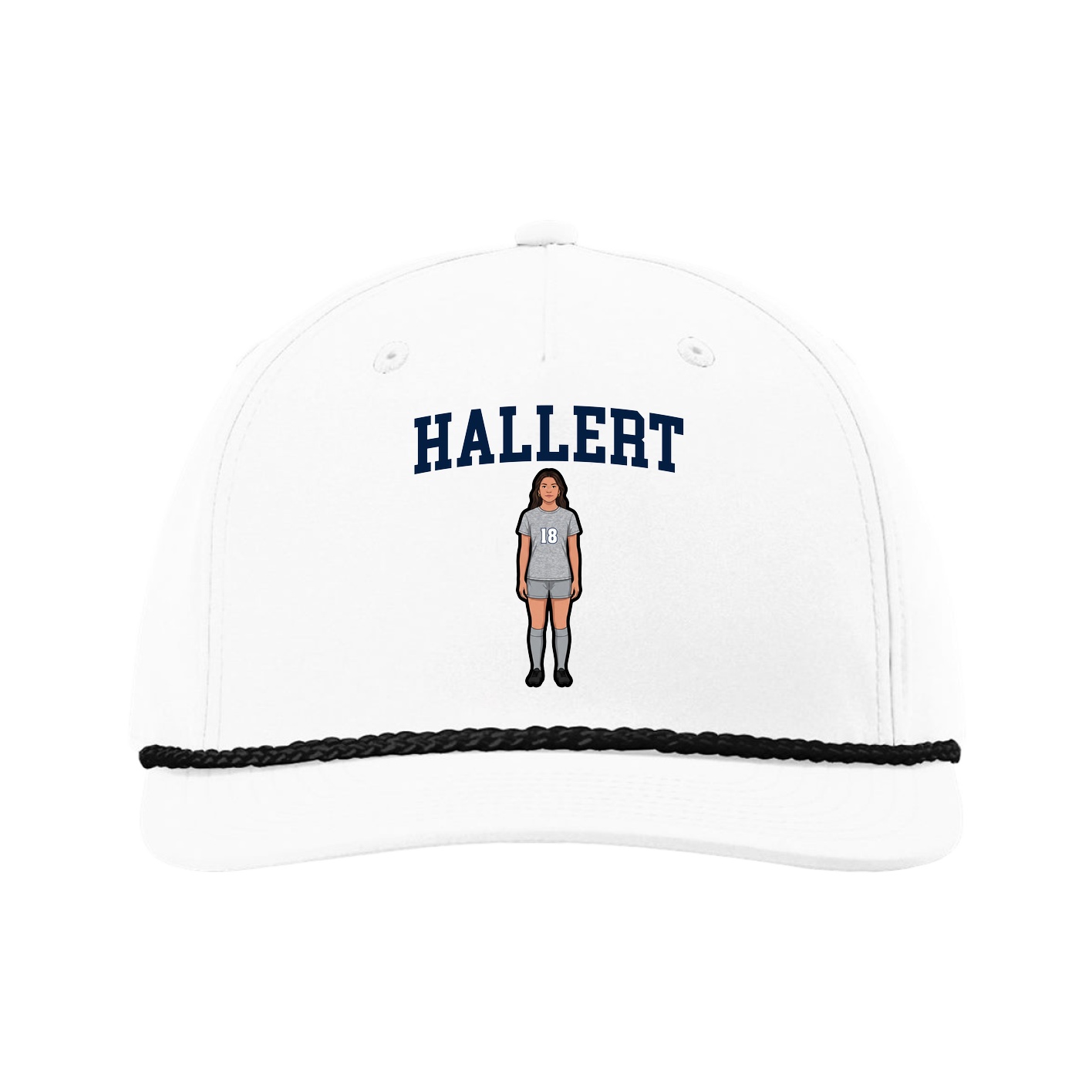 Five-Panel Classic Rope Cap — Shirsey in White