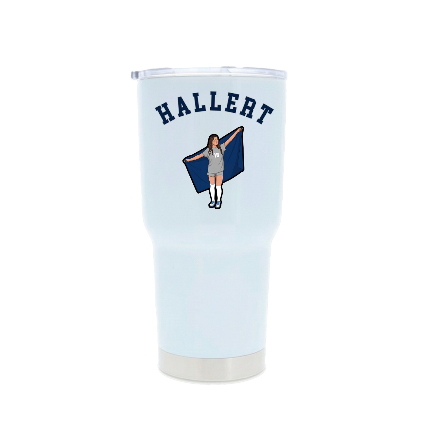 30oz Stainless Steel Tumbler — Shirsey Arch in White